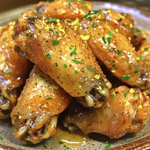 - 2 lbs chicken wings - 2 tablespoons baking powder - 1 teaspoon sea salt - 1 teaspoon freshly ground black pepper - 1 teaspoon garlic powder - 2 tablespoons lemon pepper seasoning - 3 tablespoons extra virgin olive oil - Zest of 1 medium lemon - 2 tablespoons fresh lemon juice - Fresh parsley for garnish When you want to make crispy lemon pepper wings, gather these simple yet key ingredients. The chicken wings are the star of the show. Baking powder is vital for that crunchy skin. Sea salt and black pepper add flavor. Garlic powder brings warmth to the dish. Lemon pepper seasoning gives the wings their bright, zesty taste. Extra virgin olive oil helps the wings crisp up in the oven. The lemon zest and fresh lemon juice enhance the flavor and freshness. Finally, fresh parsley adds a nice touch and great color. With these ingredients, you are set to create a delicious treat that everyone will love! First, set your oven to 425°F (220°C). Preheating is key for crispy wings. Line a baking sheet with foil. Place a wire rack on top. This helps air flow around the wings. In a big bowl, mix the chicken wings with baking powder, sea salt, black pepper, and garlic powder. Toss them well. Make sure each wing has a nice coat of the dry mix. This will give them that perfect crunch. Lay the wings on the wire rack in a single layer. Don’t let them touch. This space is important for even cooking. Bake the wings for 40 to 45 minutes. At halfway, turn them over. They should look golden brown and crispy when done. While the wings cook, make the glaze. In a small bowl, stir together lemon pepper seasoning, lemon zest, and fresh lemon juice. Mix until it’s well combined. This glaze adds a bright flavor to the wings. When the wings are ready, take them out of the oven. Toss the hot wings in the zesty glaze right away. Make sure they are well coated. Serve them hot, with a sprinkle of fresh parsley on top for color and taste. Enjoy! To get those wings nice and crispy, follow these steps closely. First, use baking powder. It helps the skin puff up. Make sure to coat the wings evenly. Toss them well in the dry mix. This is key for a crunchy bite. Space the wings out on the rack. This allows hot air to flow around each wing. Don't crowd them; give them room to breathe. Flip the wings halfway through cooking. This helps both sides get golden and crispy. Having the right tools makes cooking easier. Here are some tools I recommend: - Baking sheet - Aluminum foil - Wire rack - Large mixing bowl - Tongs - Small bowl for the glaze Using a wire rack is important. It keeps the wings elevated and helps them crisp up better. Once your wings are ready, serve them hot. You can toss them in the lemon pepper glaze for a burst of flavor. For a fun touch, add fresh parsley on top. This adds color and a fresh taste. Pair your wings with celery sticks and your favorite dip. Blue cheese or ranch dressing works well. You can also serve them with a side of French fries. These wings are great for game day or any gathering. Enjoy every crispy bite! {{image_4}} Want a kick? Add heat to your wings! Use 1 to 2 teaspoons of cayenne pepper or red pepper flakes. Mix these into your seasoning blend. The spice pairs well with the lemon zest and pepper. You can also toss the wings in a spicy hot sauce after baking. This gives you both crispiness and heat. Love garlic? You can boost the flavor by adding more garlic powder. Try using 2 teaspoons instead of 1. You can also add minced fresh garlic for extra punch. Toss the wings in this mix before baking. The garlic will roast nicely and give a tasty twist. Feel free to mix it up! Instead of lemon pepper seasoning, try using your favorite dry rub. You can go for BBQ spice or even a herb mix. Marinades can also change the game. Use soy sauce, honey, and lemon juice for a sweet and savory flavor. Just let the wings soak for an hour before baking. Experimenting with flavors keeps your meals fun! After enjoying your crispy lemon pepper wings, let them cool first. Place the wings in an airtight container. They will stay fresh for up to three days in the fridge. Make sure the container is sealed well to keep out air. This helps prevent sogginess. Reheating wings is simple. Preheat your oven to 375°F (190°C). Spread the wings on a baking sheet. Bake for about 10-15 minutes. This will help them regain their crispiness. You can also use an air fryer if you want them extra crispy. Just set it to 375°F and heat for about 5-8 minutes. Want to save some wings for later? You can freeze them! First, let the wings cool completely. Then, place them in a freezer-safe bag. Remove as much air as you can before sealing. They will last up to three months in the freezer. When you're ready to eat, thaw them overnight in the fridge. Reheat using the oven or air fryer for best results. Yes, you can use frozen chicken wings. Just remember to thaw them first. This helps the seasoning stick better. It also ensures even cooking. I recommend thawing overnight in the fridge. To make the wings extra crispy, use baking powder. It helps create a nice crust. Make sure to coat the wings evenly. Also, space them on the rack while baking. This allows air to flow around each wing. Lemon pepper wings go great with many sides. You can serve them with celery and carrots. A cool ranch or blue cheese dip works well too. For a fresh touch, add a simple salad or coleslaw. Yes, you can make lemon pepper wings in an air fryer. Preheat the air fryer to 400°F (200°C). Cook the wings in a single layer for about 25 to 30 minutes. Shake the basket halfway through for even cooking. Toss them in the lemon pepper glaze when done! This article covered everything you need to make tasty lemon pepper chicken wings. You learned about the key ingredients, easy steps for cooking, useful tips, and fun variations. Remember, achieving that perfect crispness is key. Store leftovers properly and reheat them for the best taste. Enjoy trying the variations to keep things exciting. With this knowledge, you can impress family and friends with your new cooking skills. Happy cooking!