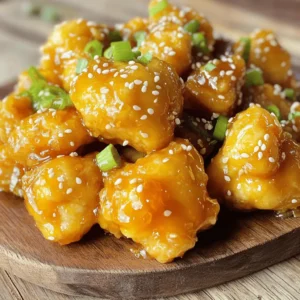- 1 lb boneless, skinless chicken breasts, chopped into bite-sized pieces - ½ cup all-purpose flour - ¼ cup cornstarch - 1 teaspoon salt - ½ teaspoon freshly ground black pepper - 2 tablespoons sesame oil - 2 cloves of garlic, finely minced - 1-inch piece of fresh ginger, grated - ½ cup freshly squeezed orange juice (preferably) - ¼ cup low-sodium soy sauce - ¼ cup honey - 1 tablespoon rice vinegar - 1 teaspoon toasted sesame seeds - 2 green onions, finely chopped (for garnish) You can add green onions for a fresh crunch. Toasted sesame seeds add a nice finish. A few orange slices can make your dish pop with color. You will need a large skillet or wok to cook the chicken. A mixing bowl is key for combining dry ingredients. A whisk helps blend everything well. A sharp knife makes chopping easy, while a cutting board keeps your workspace clean. Begin by preparing your chicken. You need 1 pound of boneless, skinless chicken breasts. Chop them into bite-sized pieces. In a mixing bowl, whisk together ½ cup of all-purpose flour, ¼ cup of cornstarch, 1 teaspoon of salt, and ½ teaspoon of black pepper. This mix will create a nice coating for your chicken. Toss the chicken pieces in the dry mix until well-coated. Make sure each piece is covered evenly. Now, it's time to cook the chicken. Heat 2 tablespoons of sesame oil in a large skillet over medium-high heat. Once the oil is hot, add the chicken pieces in a single layer. If your skillet is small, cook them in batches. This helps them brown nicely. Cook the chicken for about 5 to 7 minutes, until golden brown and fully cooked. Remove the chicken and set it aside on a plate. In the same skillet, lower the heat a bit. Add 2 cloves of finely minced garlic and a 1-inch piece of grated ginger. Sauté for about 30 seconds. You want the garlic to be fragrant and golden. Next, pour in ½ cup of freshly squeezed orange juice, ¼ cup of low-sodium soy sauce, ¼ cup of honey, and 1 tablespoon of rice vinegar. Stir well. Let this mixture simmer gently for about 3 to 5 minutes. This will allow the sauce to thicken a little. Now, it’s time to bring it all together. Return the cooked chicken to the skillet. Toss it in the orange sauce until each piece is fully coated. Cook for an extra 2 to 3 minutes. This will heat the chicken again and make it shiny with the sauce. Before serving, sprinkle 1 teaspoon of toasted sesame seeds over the chicken. Toss gently to mix. For a fresh touch, add finely chopped green onions on top before plating. Serve over rice or quinoa for a complete meal. To get crispy chicken, coat it well. Use a mix of flour and cornstarch. Toss each piece of chicken in the mix until it's fully covered. This helps create a nice crust. Make sure your oil is hot before adding the chicken. Cook in batches if needed. Overcrowding the pan makes the chicken steam instead of fry. Aim for a golden brown color; that’s when it’s perfect! For the sauce to be just right, watch the heat. After adding the orange juice, soy sauce, honey, and vinegar, stir well. Let it simmer gently. This will help the sauce thicken. If you want it thicker, let it cook a bit longer. A good sauce should cling to the chicken, not drown it. It should be shiny and glossy. Serve the orange sesame chicken over a bed of rice or quinoa. This adds a nice base to soak up the sauce. For a pop of color, sprinkle extra green onions and sesame seeds on top. You can also add steamed veggies for a balanced meal. This dish looks great and tastes amazing, so make it pretty on your plate! {{image_4}} You can swap chicken for other proteins. Try shrimp or pork for a twist. Tofu is a great choice too. It soaks up the orange sauce well. Fish, like salmon, also works nicely. Each protein brings its own flavor and texture. For a vegan or vegetarian meal, use tofu or tempeh. These options provide protein and are easy to cook. Coat them in the same flour mix as chicken. Follow the same steps to prepare them. You can also add more veggies for extra color and nutrients. Enhance the flavor with a few simple tweaks. Add a pinch of red pepper flakes for heat. A splash of orange zest brightens the sauce. You can also mix in some chopped bell peppers or snap peas. These add crunch and freshness to the dish. Experiment with different spices like five-spice or garlic powder for depth. To keep your orange sesame chicken fresh, place it in an airtight container. Make sure the chicken has cooled down to room temperature. Store it in the fridge for up to three days. This keeps the flavors intact while preventing spoilage. If you want to keep it longer, consider freezing it. When you’re ready to enjoy the leftovers, reheat the chicken on the stovetop. Place it in a skillet over low heat. Add a splash of water or extra orange juice to keep it moist. Stir gently until heated through. If you prefer the microwave, cover the chicken in a bowl. Heat it in 30-second intervals until warm. To freeze orange sesame chicken, first let it cool completely. Then, place it in a freezer-safe container or a resealable bag. Remove as much air as possible to prevent freezer burn. It can last up to three months in the freezer. When you’re ready to eat, defrost it in the fridge overnight before reheating. Orange Sesame Chicken is a tasty dish. It combines tender chicken with a sweet and tangy orange sauce. The sesame oil and seeds add a great nutty flavor. You can enjoy it over rice or quinoa. Yes, you can use frozen chicken. Just make sure to thaw it first. Thawing helps the chicken cook evenly. You can leave it in the fridge overnight to defrost. To adjust the sweetness, add more or less honey. If you want it sweeter, add a bit more honey. If it’s too sweet, add a splash of soy sauce or rice vinegar. This balances the flavors well. Great side dishes include steamed rice, quinoa, or a fresh salad. You can also serve it with stir-fried vegetables. These sides complement the orange flavors nicely. It takes about 25 minutes to make Orange Sesame Chicken. You need 10 minutes to prep and 15 minutes to cook. It’s quick and perfect for busy days! In this blog post, I shared how to make Orange Sesame Chicken. We covered key ingredients, step-by-step instructions, and helpful tips. You learned how to achieve crispy chicken and create the perfect sauce. I also highlighted variations and storage info. Enjoy your cooking adventure! You can impress friends with this tasty dish. Remember, the key is in the details, so follow the steps closely. Happy cooking!