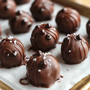 - 1 cup all-purpose flour (heat-treated for safety) - 1/2 cup unsalted butter, softened - 1/2 cup packed brown sugar - 1/4 cup granulated sugar - 1 teaspoon pure vanilla extract - 1/4 teaspoon sea salt - 1/2 cup mini chocolate chips - 1 cup chocolate chips (for coating) - 1 teaspoon coconut oil (for melting chocolate) For this recipe, precise measurements matter. If you do not have mini chocolate chips, you can use regular ones. You can replace unsalted butter with coconut oil if needed. If you want a richer flavor, use dark brown sugar instead of light brown sugar. If you prefer a gluten-free version, substitute the all-purpose flour with a gluten-free blend designed for baking. Just make sure it has xanthan gum if needed for structure. Using high-quality ingredients makes a difference. For butter, choose unsalted and fresh, as it affects taste and texture. Organic sugar offers a more natural flavor. When choosing chocolate chips, opt for high cocoa content for better taste. Heat-treating the flour is important for safety. You can do this by microwaving it for about 1 minute, stirring halfway through. This step kills any harmful bacteria. Always use fresh ingredients for the best flavor and texture. Start by gathering your ingredients. You need: - 1 cup all-purpose flour (heat-treated for safety) - 1/2 cup unsalted butter, softened - 1/2 cup packed brown sugar - 1/4 cup granulated sugar - 1 teaspoon pure vanilla extract - 1/4 teaspoon sea salt - 1/2 cup mini chocolate chips In a large bowl, beat the softened butter, brown sugar, and granulated sugar together. Use an electric mixer for about 2-3 minutes until it is creamy. Add the vanilla extract and sea salt. Mix until it smells great. Gradually add the heat-treated flour. Use a spatula to fold it in. Make sure no raw flour shows. Next, gently fold in the mini chocolate chips. With clean hands, scoop out small portions of the dough. Roll them into balls about 1 inch big. Place the balls on a parchment-lined baking sheet, leaving space between each. Now, transfer the sheet to the freezer. Chill the dough balls for at least 30 minutes. They need to feel firm to the touch. While the dough chills, prepare the chocolate coating. In a microwave-safe bowl, melt 1 cup of chocolate chips with 1 teaspoon of coconut oil. Heat in 30-second bursts, stirring in between. Stop when the chocolate is smooth and shiny. Once the dough balls are firm, dip each one in the melted chocolate. Use a fork or your hands to coat them evenly. Place the coated truffles back on the parchment sheet. For a nice touch, drizzle extra melted chocolate on top or sprinkle a little sea salt. Finally, refrigerate the truffles for 15-20 minutes until the chocolate is set and firm. To get a great coating on your truffles, follow these steps: - Use high-quality chocolate chips for a smooth melt. - Mix in a little coconut oil with your chocolate. This helps it coat better. - Dip the chilled cookie dough balls quickly in the chocolate. This keeps the coating crisp. - Let the truffles set on parchment paper to avoid sticking. Here are some mistakes to steer clear of: - Don’t skip chilling the dough balls. This helps them hold shape. - Avoid overheating the chocolate. Heat it slowly in short bursts. - Don’t rush the coating process. Take your time for an even layer. - Use too much flour can make the dough dry. Measure carefully! To get the right texture for your cookie dough truffles: - Make sure your butter is softened but not melted. This adds fluffiness. - Fold in the mini chocolate chips gently. This keeps the dough light. - Chill the dough for at least 30 minutes. This firms it up nicely. - Keep the chocolate warm, but not hot, when coating. This ensures a smooth finish. Follow these tips for amazing truffles that will impress everyone! {{image_4}} You can make your truffles even more fun! Try adding nut butters like peanut or almond. A spoonful gives a nice twist. You can also mix in different extracts. Almond or hazelnut extracts add depth. Just swap in 1 teaspoon of your favorite extract. Want vegan or gluten-free truffles? For vegan options, use coconut oil instead of butter. Also, choose dairy-free chocolate chips. For gluten-free, swap all-purpose flour with almond flour. Ensure the flour is heat-treated to keep it safe. Get creative with your coatings! Instead of just chocolate, try white chocolate or dark chocolate. You can also roll your truffles in crushed nuts or sprinkles. Drizzle melted chocolate on top for a fancy look. A sprinkle of sea salt adds a nice touch too! To keep your chocolate chip cookie dough truffles fresh, store them in an airtight container. This will help lock in the flavor and texture. Place a piece of parchment paper between layers if you stack them. This prevents sticking. When stored properly in the fridge, these truffles last about one week. If you do not eat them all, don’t worry! They still taste great after a few days. Just make sure to check for any signs of spoilage. To freeze your truffles, place them in a single layer on a baking sheet. Freeze for about an hour until firm. Then, transfer them to an airtight container or freezer bag. They can last up to three months in the freezer. When you want to enjoy them, just thaw in the fridge for a few hours. No, using regular flour is not safe. Raw flour can carry harmful bacteria. Heat-treated flour is safe to eat without cooking. To heat-treat flour, spread it on a baking sheet. Bake at 350°F for about five minutes. Let it cool before using it in your truffles. You can find pre-made truffles at many local stores. Check specialty shops or gourmet markets. Some stores offer them in the frozen section. Online retailers also sell them. Brands like Doughp and Edoughble offer tasty options too. Yes, you can make these truffles ahead of time. Prepare the dough, roll the balls, and freeze them. They stay fresh for a month in the freezer. Just coat them in chocolate before serving. This way, you always have a treat ready! This blog post covered how to make delicious truffles step by step. We looked at key ingredients and easy measurements. I shared tips for the right texture and ways to avoid common mistakes. You also learned about tasty variations and smart storage methods. In the end, making truffles is fun and simple. Try different flavors and coatings to make it your own. Enjoy your tasty creations with friends and family!