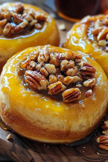 - 4 cups all-purpose flour - ¼ cup granulated sugar - 1 teaspoon salt - 2 ¼ teaspoons active dry yeast (1 packet) - 1 cup whole milk, warmed to about 110°F (45°C) - ⅓ cup unsalted butter, melted - 2 large eggs - ½ teaspoon ground cinnamon - ½ cup packed light brown sugar - 1 cup pecans, coarsely chopped - ½ cup pure maple syrup - ¼ cup raisins - ¼ teaspoon ground nutmeg - Large mixing bowl - Wooden spoon - Rolling pin - 9x13 inch baking dish - Sharp knife - Damp cloth for rising - Oven for baking Gather these ingredients and tools before you start. This will make your baking process smooth and fun. The essential ingredients create a rich taste, while the optional ones add extra sweetness and depth. Enjoy the process of making these sticky buns with your favorite kitchen gear! Start by grabbing a large mixing bowl. Combine 1 cup of warmed milk, ¼ cup of granulated sugar, and 2 ¼ teaspoons of active dry yeast. Let it sit for 5 to 10 minutes. You will see bubbles or foam form on top. This shows the yeast is ready to go! Once the yeast is frothy, add ⅓ cup of melted butter and 2 large eggs to the mixture. Stir it all together until it is smooth. In another bowl, mix 4 cups of flour, 1 teaspoon of salt, ½ teaspoon of ground cinnamon, and ¼ teaspoon of ground nutmeg. This is your dry mix. Now, slowly add the dry mix to your wet ingredients. Use a wooden spoon to gently stir until a sticky dough forms. Next, turn the dough out onto a lightly floured surface. Knead it for 8 to 10 minutes. You want the dough to be smooth and elastic. After kneading, place the dough in a greased bowl. Cover it with a damp cloth and let it rise in a warm spot for about 1 hour. When it has doubled in size, punch it down gently to release air. Roll it out into a rectangle about ¼ inch thick. Spread softened butter on the dough, then sprinkle ½ cup of packed brown sugar, more cinnamon, and 1 cup of chopped pecans. If you want, toss in ¼ cup of raisins. Roll the dough tightly from one long edge to create a log. Cut the log into 12 equal pieces. Place the pieces cut-side up in a greased 9x13 inch baking dish. Mix ½ cup of maple syrup and the remaining pecans in a bowl. Pour this over the buns. Cover and let them rise for another 30 minutes. Preheat your oven to 350°F (175°C). Bake the buns for 20 to 25 minutes until they are golden brown. Let them cool in the pan for 5 minutes before serving. To make soft, fluffy sticky buns, the dough needs to be just right. Here are some tips: - Use room temperature eggs. Cold eggs can slow down rising. - Warm the milk to about 110°F. Too hot can kill the yeast. - Knead until the dough feels smooth and elastic. This takes about 8-10 minutes. - Let the dough rise in a warm spot. This helps it grow big and fluffy. Even baking is key for great sticky buns. Follow these steps: - Preheat your oven to 350°F before baking. - Use a light-colored pan to avoid burning the bottom. - Rotate the pan halfway through baking. This helps it bake evenly. - Watch for a golden brown color. This is your cue that they are done. Flavor is what makes these sticky buns special. Here’s how to boost it: - Use pure maple syrup for the best taste. Avoid imitation syrup. - Add ground cinnamon to the filling. It gives warmth and depth. - Mix in chopped pecans for crunch. They add a lovely texture. - Consider adding raisins for a touch of sweetness. They blend nicely with the flavors. {{image_4}} You can switch up the nuts in your sticky buns. Instead of pecans, try walnuts or hazelnuts for a new twist. Both add great crunch and flavor. Want to add fruit? Chopped apples or dried cherries work well too. They bring sweetness and moisture. Just remember, if you add more ingredients, adjust the sugar slightly. For a vegan version, replace eggs with flaxseed meal or applesauce. Use plant-based milk and vegan butter. For gluten-free buns, swap the all-purpose flour with a gluten-free blend. Make sure the blend has xanthan gum for a good texture. These changes allow everyone to enjoy these sticky buns. Want to add a new flavor? Try chocolate chips mixed into the filling. They melt and create a gooey texture. You can also add spices like cardamom or ginger to the dough for warmth. If you love a kick, a pinch of cayenne can add a surprise heat. Experimenting with flavors makes your sticky buns unique and fun! To keep your sticky buns fresh, place them in an airtight container. You can also wrap them tightly in plastic wrap. Store them at room temperature for up to three days. If you want them to last longer, refrigeration is an option. However, it may dry them out. To reheat your sticky buns, preheat your oven to 350°F (175°C). Place the buns on a baking sheet. Cover them with aluminum foil to keep them moist. Heat for about 10-15 minutes, or until warm. You can also use a microwave for quick reheating. Just warm them for 15-20 seconds, but they may lose some texture. If you want to freeze your sticky buns, wrap them tightly in plastic wrap, then foil. You can freeze them for up to three months. To thaw, place them in the fridge overnight. For a warm treat, reheat them in the oven after thawing. Enjoy them fresh, just like when they were baked! Yes, you can make these sticky buns ahead of time. Prepare the dough and fill it the night before. Place the rolls in the fridge after shaping them. In the morning, let them rise for about 30 minutes. Then, bake as directed. This saves time and gives you fresh buns for breakfast. If you don't have active dry yeast, try using instant yeast. Use the same amount, 2 ¼ teaspoons. Instant yeast does not need to be activated in warm milk. You can mix it directly with the dry ingredients. Sticky buns may not rise for a few reasons. First, check if your yeast is active. If it does not foam in warm milk, it’s not good. Also, make sure your dough is in a warm spot to rise. Cold air can slow down the process. Yes, you can make these sticky buns without nuts. Just skip the pecans in the filling and topping. You can add other ingredients, like chocolate chips or dried fruit, for added flavor. To check if the sticky buns are done, look for a golden brown color on top. You can also insert a toothpick in the center. If it comes out clean, the buns are ready. Let them cool for a few minutes before serving. Bakery-style maple pecan sticky buns are a treat you can easily make. We reviewed key ingredients, step-by-step instructions, and helpful tips. With options for variations and storage advice, you can enjoy these sticky buns anytime. Remember to activate your yeast and knead the dough well for the best result. Trust your taste! With practice, you’ll create a delightful batch every time. Enjoy this sweet journey!