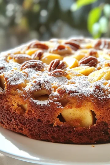 - 1 cup unsalted butter (2 sticks), browned - 1 ½ cups granulated sugar - 3 large eggs, at room temperature - 1 teaspoon pure vanilla extract - 2 cups all-purpose flour, sifted - 1 teaspoon baking powder - ½ teaspoon baking soda - ½ teaspoon salt - 1 teaspoon ground cinnamon - 2 cups apples, peeled and diced (approximately 2 medium apples) - 1 cup pecans, chopped - ½ cup sour cream or Greek yogurt, at room temperature Brown butter gives this cake a rich taste. You will need unsalted butter to control salt levels. Use granulated sugar for sweetness. Eggs help bind the cake, while vanilla adds flavor. Sifted all-purpose flour is key for a light texture. Baking powder and baking soda help the cake rise. Salt and cinnamon bring out the flavors. Fresh apples add moisture and sweetness, while pecans give crunch. Sour cream or Greek yogurt keeps the cake moist. If you need alternatives, here are some ideas: - Use salted butter if you don’t have unsalted butter. Just cut back on added salt. - Brown sugar can replace granulated sugar for a deeper flavor. - You can swap eggs for ¼ cup of unsweetened applesauce for a vegan option. - For a gluten-free version, use a gluten-free flour blend. - Plain yogurt can stand in for sour cream if needed. These swaps can help you adapt the recipe based on what you have at home. When picking apples, look for firm, shiny skins. Avoid any with bruises or soft spots. Varieties like Granny Smith or Honeycrisp work well for baking. For pecans, choose ones that smell fresh and nutty. Check for any signs of mold or rancidity. You can also toast pecans to enhance their flavor before adding them to the batter. This step adds a lovely crunch and nutty taste to your cake. To make brown butter, start with unsalted butter. Place one cup of butter in a medium saucepan. Heat it over medium heat. Watch closely as it melts. Stir regularly until it turns a deep golden brown. This will take about 5-7 minutes. The rich, nutty smell means it is ready. Once browned, take it off the heat and let it cool slightly. In a large bowl, mix the cooled brown butter with granulated sugar. Whisk them until smooth. Add three large eggs, one at a time. Make sure to mix well after each egg. Then, add one teaspoon of pure vanilla extract. In another bowl, combine two cups of sifted flour, baking powder, baking soda, salt, and ground cinnamon. Mix these dry ingredients well. Gradually add the dry mix to the wet mix. Alternate with half a cup of sour cream or Greek yogurt. Start and end with the dry mix. Gently stir until just combined. Be careful not to overmix. Finally, fold in two cups of diced apples and one cup of chopped pecans. Once your batter is ready, pour it into a greased and floured 9x5 inch loaf pan. Use a spatula to smooth the top. Preheat your oven to 350°F (175°C). Bake the cake for 50-60 minutes. Check for doneness by inserting a toothpick in the center. If it comes out clean, it is done. If the top browns too fast, cover it lightly with foil. After baking, let the cake cool in the pan for about 15 minutes. Then, transfer it to a wire rack to cool completely. To make brown butter, heat unsalted butter in a pan. Stir it often. Watch for a golden color and nutty smell. This takes about 5-7 minutes. If it smokes, lower the heat. Remove it from the heat when ready. Let it cool slightly before mixing it with sugar. This step adds a rich flavor to your cake. To keep your cake moist, use room temperature eggs and sour cream. This helps blend the ingredients better. Also, don’t overmix the batter. Fold in the apples and pecans gently. This keeps the cake light and fluffy. Bake it until a toothpick comes out clean. If it’s dry, you overbaked it. Avoid common pitfalls to ensure success. Here are a few: - Not measuring ingredients: Use proper measuring cups. This matters for the cake’s texture. - Skipping the sifting step: Sifting flour helps keep the cake light. - Not preheating the oven: Always preheat for even baking. - Overmixing the batter: This can lead to a dense cake. - Not checking for doneness: Use a toothpick to test. If it comes out clean, it’s done. By following these tips, you'll create a delightful Brown Butter Apple Pecan Pound Cake. Enjoy the process and the tasty outcome! {{image_4}} You can change up the flavor of your pound cake easily. Try adding dried cranberries or raisins for a sweet twist. Chopped chocolate or toffee bits can add a rich touch. For a nutty flavor, consider walnuts or almonds instead of pecans. You can use pears instead of apples for a unique taste. The possibilities are endless; just keep the texture in mind. To make this cake gluten-free, use a 1:1 gluten-free flour blend. This will keep the cake soft and moist. For a dairy-free option, swap the butter for coconut oil and use almond milk in place of sour cream. This change will still give you a tasty cake. Just ensure your baking powder is gluten-free as well. Serving is just as important as baking. Dust the top with powdered sugar for a pretty look. You can dress it up with apple slices and extra pecans for fun. Serve it warm with whipped cream or vanilla ice cream for a special treat. Drizzle some caramel sauce on top for added sweetness. Each of these ideas can make your pound cake shine! To keep your Brown Butter Apple Pecan Pound Cake fresh, wrap it well. Use plastic wrap or aluminum foil. This helps keep moisture in and air out. Store it in a cool, dry place. If you want it to last longer, consider refrigerating it. Just remember to wrap it tightly to avoid dryness. This cake will last about 3-4 days at room temperature. In the fridge, it can last up to a week. If you want to freeze it, slice it first. Wrap each slice in plastic wrap and place them in a zip-top bag. It can stay good in the freezer for about 2-3 months. When you're ready to eat, just thaw it in the fridge overnight. For the best taste, reheat your pound cake gently. Use the microwave for 10-15 seconds per slice. This warms it without drying it out. You can also warm it in the oven at 350°F for about 5-10 minutes. Serve it warm for a cozy treat, and maybe add a scoop of ice cream on top! Yes, you can use other nuts. Walnuts or almonds work well. They add a nice crunch. Just chop them up like pecans and fold them in. You can use natural sweeteners like honey or agave. They will change the texture a bit. Start with less and taste as you mix. The cake is done when a toothpick comes out clean. Check around the 50-minute mark. If it is still wet, bake a bit longer. Yes, you can make cupcakes! Just fill each cupcake liner with batter. Bake for about 20-25 minutes. Watch them closely to avoid overbaking. Slice the pound cake and serve it warm or at room temp. Dust it with powdered sugar for style. Add fresh apple slices or whipped cream for a treat. This blog post covered making a delicious Brown Butter Apple Pecan Pound Cake. We explored key ingredients, helpful substitutions, and tips for choosing fresh apples and pecans. You learned step-by-step instructions for preparing and baking the cake, along with tips for perfect results. We also discussed variations, storage methods, and answers to common questions. Baking is a fun way to show your creativity. Enjoy making this cake and sharing it with others!