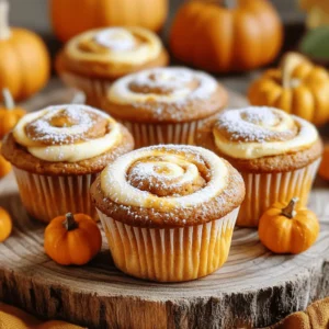 When making Pumpkin Cream Cheese Swirl Cupcakes, you need to gather your ingredients first. This ensures you have everything ready to create these tasty treats. - 1 ½ cups all-purpose flour - 1 teaspoon baking powder - 1 teaspoon baking soda - ½ teaspoon salt - 1 teaspoon ground cinnamon - ½ teaspoon ground nutmeg - ½ teaspoon ground ginger - ¼ teaspoon ground cloves These dry ingredients are key to building a nice base for your cupcakes. The spices like cinnamon and nutmeg add warmth and flavor. - ½ cup granulated sugar - ½ cup packed brown sugar - ½ cup vegetable oil - 2 large eggs - 1 cup canned pumpkin puree - 1 teaspoon vanilla extract The wet ingredients bring moisture and sweetness. The pumpkin puree is the star, giving these cupcakes their rich flavor and color. - 8 oz cream cheese, softened - ⅓ cup granulated sugar - 1 large egg - 1 teaspoon vanilla extract The cream cheese swirl adds a rich, tangy touch. It creates a nice contrast to the sweet pumpkin batter, making every bite special. Make sure to measure your ingredients carefully. This helps you create the best cupcakes possible. Enjoy the process and let your kitchen fill with the smell of fall! - Preheat oven to 350°F (175°C). - Line muffin tin with cupcake liners. Start by preheating your oven. This ensures even baking. While the oven warms up, grab your muffin tin. Line each cup with cupcake liners. This helps the cupcakes come out easily. - Whisk together all dry ingredients. In a medium bowl, mix the dry ingredients. Combine flour, baking powder, baking soda, salt, cinnamon, nutmeg, ginger, and cloves. Whisk them well. This step spreads the flavors evenly. - Combine sugars and oil, mix well. - Add eggs, pumpkin puree, and vanilla extract, mix until smooth. In a large bowl, mix granulated sugar, brown sugar, and vegetable oil. Stir until blended. Next, add the eggs one by one. Beat the mix after each egg. Then, add pumpkin puree and vanilla extract. Keep mixing until smooth. - Gradually fold dry ingredients into wet mixture until just combined. Now, slowly add the dry mix to the wet mix. Use a spatula to fold them together. Mix until just combined. It’s okay if there are a few lumps. You want a thick batter. - Beat cream cheese until smooth, add sugar, egg, and vanilla extract. In another bowl, beat the cream cheese until it’s smooth. Then, add sugar, one egg, and vanilla extract. Mix until creamy. This will be your swirl. - Spoon pumpkin batter into liners, add cream cheese, and swirl. Spoon about one tablespoon of pumpkin batter into each liner. Then, add a dollop of cream cheese on top. Use a toothpick to swirl the cream cheese in. Be gentle; you want a nice mix, not too blended. - Bake for 18-20 minutes, allow to cool in the tin, transfer to wire rack. Place your muffin tin in the oven. Bake for 18 to 20 minutes. Check with a toothpick. It should come out clean or with a few crumbs. Let the cupcakes cool in the tin for about 5 minutes. Then, move them to a wire rack to cool completely. To create the perfect swirl in your cupcakes, start by layering. Add a scoop of pumpkin batter to each liner first. Then, add a generous dollop of cream cheese mixture. Use a toothpick or a small knife to gently swirl. Aim for a gentle motion. You want to blend slightly, but keep both layers visible. This technique gives a beautiful finish. Baking times can differ based on your oven type. If you have a convection oven, reduce the temperature by 25°F. This helps prevent overbaking. High-altitude bakers should also adjust. At higher altitudes, reduce the baking time by a few minutes. Always check for doneness with a toothpick. It should come out clean or with a few moist crumbs. For a lovely finish, dust your cooled cupcakes with powdered sugar. This adds a touch of elegance. You can also drizzle homemade cream cheese icing on top. Arrange the cupcakes on a wooden platter. For fall vibes, place small decorative pumpkins around them. This simple touch makes the presentation pop. {{image_4}} If you want gluten-free cupcakes, you can replace all-purpose flour with gluten-free flour. Look for a blend that works well in baking. Almond flour or oat flour can also work well. Make sure to add a binder, like xanthan gum, to help hold the cupcakes together. This way, you can enjoy these treats without gluten. You can add chocolate chips or nuts for extra flavor. Dark chocolate chips make a rich taste with pumpkin. If you like nuts, try walnuts or pecans for a nice crunch. Mix in about half a cup when you combine the wet and dry ingredients. This little twist brings new life to each bite. For special holidays, you can change the spices. In fall, add more cinnamon and nutmeg for a warm taste. In winter, try a hint of peppermint or even cardamom. For spring, consider adding lemon zest for a fresh twist. These small changes can make your cupcakes unique for any season. To keep your cupcakes fresh, store them at room temperature in an airtight container. This helps maintain their moisture. If your kitchen is warm, place them in the fridge. Cold storage extends their life but may affect texture. Allow them to warm up before serving for the best taste. To freeze your cupcakes, let them cool completely first. Wrap each cupcake in plastic wrap or foil. Place them in a freezer-safe bag or container. This helps prevent freezer burn. When you want to enjoy them, take out what you need. Thaw them in the fridge overnight or at room temperature for a few hours. When stored correctly, your pumpkin cream cheese swirl cupcakes can last up to five days at room temperature. In the fridge, they stay fresh for about a week. If frozen, they can last for up to three months. Always check for signs of spoilage before enjoying them. Yes, you can prepare these cupcakes ahead of time. Bake them and let them cool. Store them in an airtight container at room temperature for up to three days. For longer storage, place them in the fridge for up to a week. If you want to enjoy them later, you can freeze them. Just wrap each cupcake tightly in plastic wrap and then in foil. When you are ready to eat, thaw them in the fridge overnight. To check if your cupcakes are done, use the toothpick test. Insert a toothpick into the center of a cupcake. If it comes out clean or with a few moist crumbs, they are ready. You can also look for a golden-brown color on top and a slight spring back when gently pressed. These signs mean your cupcakes are perfectly baked. If you don’t have pumpkin puree, you can use mashed sweet potatoes or butternut squash. Both options give a similar texture and flavor. Applesauce is another choice, but it will make the cupcakes sweeter and change the flavor slightly. Each substitute adds a unique twist to your cupcakes, so feel free to experiment. Yes, these cupcakes freeze great! After baking and cooling, wrap each one in plastic wrap. Then place them in a freezer bag or container. They will stay fresh for up to three months. When you want to enjoy them, let them thaw in the fridge overnight. You can also warm them up in the microwave for a few seconds for a fresh taste. These pumpkin cream cheese swirl cupcakes are simple to make and taste great. You gather your dry and wet ingredients, mix, and bake. The cream cheese swirl adds a delightful touch. With tips on variations and storage, these cupcakes fit any occasion. You can even make them gluten-free or adjust flavors for seasons. Enjoy them warm or save some for later. Happy baking!