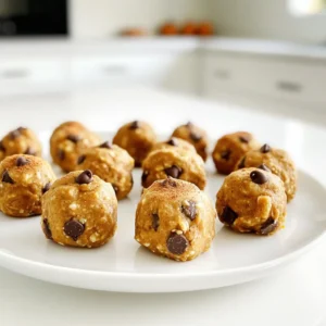 To make these Peanut Butter Pumpkin Energy Bites, you need simple and healthy ingredients. Here’s the list: - 1 cup rolled oats - ½ cup creamy peanut butter - ½ cup canned pumpkin puree - ¼ cup honey or maple syrup - 1 teaspoon vanilla extract - 1 teaspoon pumpkin pie spice - Optional: ¼ cup mini chocolate chips - Optional: ¼ cup chopped nuts (such as almonds or walnuts) Each ingredient plays a key role. The oats provide fiber and help bind the bites. Peanut butter gives protein and healthy fats. Pumpkin puree adds moisture and a nice flavor. Honey or maple syrup sweetens the mix naturally. Vanilla extract adds a lovely aroma. Pumpkin pie spice brings warmth and depth to the bites. If you want a touch of sweetness and crunch, add mini chocolate chips or nuts. These optional ingredients can make the bites even more fun! Feel free to mix and match according to your taste. The beauty of these energy bites is their flexibility. You can create a version that fits your cravings perfectly! - Mixing the Ingredients Start by gathering a large mixing bowl. Add 1 cup of rolled oats, ½ cup of creamy peanut butter, and ½ cup of canned pumpkin puree. Next, pour in ¼ cup of honey or maple syrup, and add 1 teaspoon of vanilla extract. Finally, sprinkle in 1 teaspoon of pumpkin pie spice. Use a sturdy spatula to mix everything together. Make sure the ingredients are well blended. The mixture should feel sticky and hold together nicely. - Achieving the Right Texture If you want a sweeter bite, fold in ¼ cup of mini chocolate chips and ¼ cup of chopped nuts. Mix gently to distribute them evenly. The final texture should be thick, sticky, and easy to shape. If it feels too dry, add a tiny bit more peanut butter to help it stick together. - Rolling into Balls Once your mixture is ready, wash your hands. Scoop out small portions, about 1 inch in diameter, and roll them into balls. This step is fun and lets you create perfect bite-sized snacks. Keep your hands slightly damp to prevent sticking. - Arranging on Baking Sheet Take a baking sheet lined with parchment paper. Carefully place each rolled ball on the sheet. Make sure to leave space between them. This will help them chill evenly in the fridge. - Refrigerating for Firmness Once all your energy bites are arranged, place the baking sheet in the refrigerator. Let them chill for at least 30 minutes. This time allows them to firm up. If you rush this step, they may not hold their shape well. - Storing in an Airtight Container After chilling, transfer the energy bites to an airtight container. They will stay fresh in the fridge for up to a week. You can enjoy these bites as a quick snack or a healthy treat anytime! Ensuring the Right Consistency To get the right texture, mix the oats, peanut butter, and pumpkin well. You want a sticky dough. If it feels too dry, add a bit more peanut butter or pumpkin. If it’s too wet, add more oats. This balance is key for great energy bites. Adjusting Sweetness Levels Taste is important! If you want your energy bites sweeter, add more honey or maple syrup. Start with a small amount. Mix well, then taste again. This way, you control the sweetness without going overboard. Suggestions for Additional Ingredients You can boost the flavor with fun extras. Try adding chia seeds or flaxseeds for extra nutrition. Dried fruit like cranberries or raisins adds a chewy texture. Nuts like almonds or walnuts give a nice crunch. Feel free to mix and match based on your taste! Flavor Variations to Try Change things up by playing with spices. Swap pumpkin pie spice for cinnamon or nutmeg. You can also add cocoa powder for a chocolate twist. Or, try a pinch of sea salt to enhance all the flavors. Each variation makes a unique snack! {{image_4}} Substituting Peanut Butter If you're allergic to nuts, you can still enjoy these bites! Use sun butter or soy nut butter instead of peanut butter. Both options offer a creamy texture and a nutty flavor without the allergens. Sun butter gives a slight sweetness, making it a great choice. Alternative Sweeteners For a healthier touch, you can swap honey or maple syrup with agave nectar or date syrup. These sweeteners blend well and keep the bites moist. If you want less sugar, try using mashed bananas or unsweetened applesauce. These will change the taste a bit but keep the bites tasty. Adding Different Spices Spices can change the whole flavor of your energy bites. Try adding a pinch of cinnamon or nutmeg for extra warmth. You could also use cayenne pepper for a hint of heat. Even a dash of cocoa powder can give a rich taste, perfect for chocolate lovers! Incorporating Superfoods Boost the nutrition level by adding superfoods. Chia seeds or flaxseeds give a nice crunch and pack a nutrient punch. You could also mix in some hemp hearts for extra protein. These tiny additions make your bites even healthier without changing the main flavor. To keep your Peanut Butter Pumpkin Energy Bites fresh, store them in the refrigerator. Use an airtight container. This helps maintain their taste and texture. Place a piece of parchment paper between layers if stacking them. If you want to keep them longer, you can freeze the bites. First, place them on a baking sheet and freeze for about an hour. Once they are firm, transfer them to a sealable plastic bag or a container. This way, they won’t stick together. When stored in the fridge, these energy bites last about a week. You’ll still enjoy their yummy flavor and chewy texture. If you freeze the bites, they can last up to three months. To enjoy them, just take out the number you need. Let them sit at room temperature for about 15 to 20 minutes to thaw. Enjoy them as a quick snack whenever you need a boost! Can I make these energy bites vegan? Yes, you can easily make these energy bites vegan. Simply swap honey for maple syrup. Use any plant-based nut butter to replace the creamy peanut butter. This way, you keep the same great taste without any animal products. How can I make them gluten-free? To make these bites gluten-free, use certified gluten-free oats. Regular oats may contain gluten due to cross-contamination. Check the label to ensure they meet gluten-free standards. This small change keeps your snack safe and delicious. What are the best ways to customize this recipe? You can customize these energy bites in many fun ways. Add dried fruits like cranberries or raisins for extra sweetness. Use different nuts or seeds to change the texture. You can also try various spices, like cinnamon or nutmeg, for a new flavor twist. Overview of Caloric Content Each energy bite contains about 80 calories. This makes them a smart choice for a quick snack. The actual calories may vary based on your ingredient choices. Keep track of what you add for the best results. Health Benefits of Key Ingredients - Rolled oats: Great source of fiber. They help keep you full longer. - Peanut butter: Packed with protein and healthy fats. It supports muscle health. - Pumpkin puree: Full of vitamins A and C. It boosts your immune system. - Honey or maple syrup: Natural sweeteners that provide quick energy. - Nuts: Add crunch and healthy fats, along with more protein. These ingredients work together to fuel your body and keep you satisfied. Enjoy knowing you're snacking smart! These energy bites are simple to make and packed with flavor. We explored key ingredients, step-by-step instructions, and helpful tips. You can adjust sweetness and even try different flavors. Variations ensure that everyone can enjoy them, whether you're nut-free or vegan. For best storage, keep them in the fridge or freeze for later. With a good shelf life and many customization options, these bites are perfect for any snack lover. Enjoy the process, and savor these easy, healthy treats!