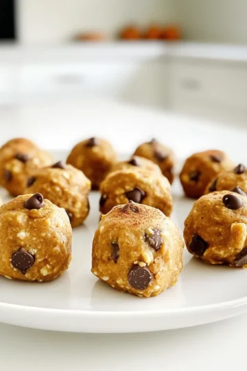 To make these Peanut Butter Pumpkin Energy Bites, you need simple and healthy ingredients. Here’s the list: - 1 cup rolled oats - ½ cup creamy peanut butter - ½ cup canned pumpkin puree - ¼ cup honey or maple syrup - 1 teaspoon vanilla extract - 1 teaspoon pumpkin pie spice - Optional: ¼ cup mini chocolate chips - Optional: ¼ cup chopped nuts (such as almonds or walnuts) Each ingredient plays a key role. The oats provide fiber and help bind the bites. Peanut butter gives protein and healthy fats. Pumpkin puree adds moisture and a nice flavor. Honey or maple syrup sweetens the mix naturally. Vanilla extract adds a lovely aroma. Pumpkin pie spice brings warmth and depth to the bites. If you want a touch of sweetness and crunch, add mini chocolate chips or nuts. These optional ingredients can make the bites even more fun! Feel free to mix and match according to your taste. The beauty of these energy bites is their flexibility. You can create a version that fits your cravings perfectly! - Mixing the Ingredients Start by gathering a large mixing bowl. Add 1 cup of rolled oats, ½ cup of creamy peanut butter, and ½ cup of canned pumpkin puree. Next, pour in ¼ cup of honey or maple syrup, and add 1 teaspoon of vanilla extract. Finally, sprinkle in 1 teaspoon of pumpkin pie spice. Use a sturdy spatula to mix everything together. Make sure the ingredients are well blended. The mixture should feel sticky and hold together nicely. - Achieving the Right Texture If you want a sweeter bite, fold in ¼ cup of mini chocolate chips and ¼ cup of chopped nuts. Mix gently to distribute them evenly. The final texture should be thick, sticky, and easy to shape. If it feels too dry, add a tiny bit more peanut butter to help it stick together. - Rolling into Balls Once your mixture is ready, wash your hands. Scoop out small portions, about 1 inch in diameter, and roll them into balls. This step is fun and lets you create perfect bite-sized snacks. Keep your hands slightly damp to prevent sticking. - Arranging on Baking Sheet Take a baking sheet lined with parchment paper. Carefully place each rolled ball on the sheet. Make sure to leave space between them. This will help them chill evenly in the fridge. - Refrigerating for Firmness Once all your energy bites are arranged, place the baking sheet in the refrigerator. Let them chill for at least 30 minutes. This time allows them to firm up. If you rush this step, they may not hold their shape well. - Storing in an Airtight Container After chilling, transfer the energy bites to an airtight container. They will stay fresh in the fridge for up to a week. You can enjoy these bites as a quick snack or a healthy treat anytime! Ensuring the Right Consistency To get the right texture, mix the oats, peanut butter, and pumpkin well. You want a sticky dough. If it feels too dry, add a bit more peanut butter or pumpkin. If it’s too wet, add more oats. This balance is key for great energy bites. Adjusting Sweetness Levels Taste is important! If you want your energy bites sweeter, add more honey or maple syrup. Start with a small amount. Mix well, then taste again. This way, you control the sweetness without going overboard. Suggestions for Additional Ingredients You can boost the flavor with fun extras. Try adding chia seeds or flaxseeds for extra nutrition. Dried fruit like cranberries or raisins adds a chewy texture. Nuts like almonds or walnuts give a nice crunch. Feel free to mix and match based on your taste! Flavor Variations to Try Change things up by playing with spices. Swap pumpkin pie spice for cinnamon or nutmeg. You can also add cocoa powder for a chocolate twist. Or, try a pinch of sea salt to enhance all the flavors. Each variation makes a unique snack! {{image_4}} Substituting Peanut Butter If you're allergic to nuts, you can still enjoy these bites! Use sun butter or soy nut butter instead of peanut butter. Both options offer a creamy texture and a nutty flavor without the allergens. Sun butter gives a slight sweetness, making it a great choice. Alternative Sweeteners For a healthier touch, you can swap honey or maple syrup with agave nectar or date syrup. These sweeteners blend well and keep the bites moist. If you want less sugar, try using mashed bananas or unsweetened applesauce. These will change the taste a bit but keep the bites tasty. Adding Different Spices Spices can change the whole flavor of your energy bites. Try adding a pinch of cinnamon or nutmeg for extra warmth. You could also use cayenne pepper for a hint of heat. Even a dash of cocoa powder can give a rich taste, perfect for chocolate lovers! Incorporating Superfoods Boost the nutrition level by adding superfoods. Chia seeds or flaxseeds give a nice crunch and pack a nutrient punch. You could also mix in some hemp hearts for extra protein. These tiny additions make your bites even healthier without changing the main flavor. To keep your Peanut Butter Pumpkin Energy Bites fresh, store them in the refrigerator. Use an airtight container. This helps maintain their taste and texture. Place a piece of parchment paper between layers if stacking them. If you want to keep them longer, you can freeze the bites. First, place them on a baking sheet and freeze for about an hour. Once they are firm, transfer them to a sealable plastic bag or a container. This way, they won’t stick together. When stored in the fridge, these energy bites last about a week. You’ll still enjoy their yummy flavor and chewy texture. If you freeze the bites, they can last up to three months. To enjoy them, just take out the number you need. Let them sit at room temperature for about 15 to 20 minutes to thaw. Enjoy them as a quick snack whenever you need a boost! Can I make these energy bites vegan? Yes, you can easily make these energy bites vegan. Simply swap honey for maple syrup. Use any plant-based nut butter to replace the creamy peanut butter. This way, you keep the same great taste without any animal products. How can I make them gluten-free? To make these bites gluten-free, use certified gluten-free oats. Regular oats may contain gluten due to cross-contamination. Check the label to ensure they meet gluten-free standards. This small change keeps your snack safe and delicious. What are the best ways to customize this recipe? You can customize these energy bites in many fun ways. Add dried fruits like cranberries or raisins for extra sweetness. Use different nuts or seeds to change the texture. You can also try various spices, like cinnamon or nutmeg, for a new flavor twist. Overview of Caloric Content Each energy bite contains about 80 calories. This makes them a smart choice for a quick snack. The actual calories may vary based on your ingredient choices. Keep track of what you add for the best results. Health Benefits of Key Ingredients - Rolled oats: Great source of fiber. They help keep you full longer. - Peanut butter: Packed with protein and healthy fats. It supports muscle health. - Pumpkin puree: Full of vitamins A and C. It boosts your immune system. - Honey or maple syrup: Natural sweeteners that provide quick energy. - Nuts: Add crunch and healthy fats, along with more protein. These ingredients work together to fuel your body and keep you satisfied. Enjoy knowing you're snacking smart! These energy bites are simple to make and packed with flavor. We explored key ingredients, step-by-step instructions, and helpful tips. You can adjust sweetness and even try different flavors. Variations ensure that everyone can enjoy them, whether you're nut-free or vegan. For best storage, keep them in the fridge or freeze for later. With a good shelf life and many customization options, these bites are perfect for any snack lover. Enjoy the process, and savor these easy, healthy treats!