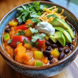 To make your pumpkin chili, you'll need these key items: - 1 can (15 oz) black beans, thoroughly drained and rinsed - 1 can (15 oz) pumpkin puree, packed full of flavor - 1 large onion, finely diced - 2 cloves garlic, minced - 1 bell pepper (any color you adore), diced - 1 can (14 oz) diced tomatoes with green chilies - 1 cup vegetable broth, low-sodium if you like - 2 teaspoons chili powder - 1 teaspoon ground cumin - ½ teaspoon smoked paprika - Salt and freshly ground pepper to taste These ingredients create a base full of flavor and warmth. When serving your chili, consider adding these tasty toppings: - Freshly sliced avocado - Chopped cilantro - A dollop of sour cream - A sprinkle of shredded cheese These toppings add creaminess and freshness to your dish. Feel free to switch things up! Here are some ideas: - Use different beans like kidney beans or pinto beans. - Add corn for a bit of sweetness and crunch. - Toss in some cooked ground turkey or beef for extra protein. These variations keep the chili exciting and cater to your taste! First, gather all your ingredients. You need: - 1 can (15 oz) black beans - 1 can (15 oz) pumpkin puree - 1 large onion, diced - 2 cloves garlic, minced - 1 bell pepper, diced - 1 can (14 oz) diced tomatoes with green chilies - 1 cup vegetable broth - 2 teaspoons chili powder - 1 teaspoon ground cumin - ½ teaspoon smoked paprika - Salt and pepper to taste Next, rinse the black beans well. This helps cut down on sodium. Dice the onion and bell pepper into small pieces. Mince the garlic finely. These steps make sure the flavors blend well. In your slow cooker, combine the black beans, pumpkin puree, diced onion, minced garlic, and diced bell pepper. Mix them well. This is your flavor-packed base. Now, pour in the diced tomatoes with their juices. This adds moisture. Then, add the vegetable broth, chili powder, cumin, smoked paprika, salt, and pepper. Stir everything together so all the flavors mix. Cover your slow cooker with the lid. Set it to cook on low for 6-8 hours or high for 3-4 hours. The longer you cook it, the better the flavors meld. About 15 minutes before serving, taste your chili. Adjust the seasoning if needed. If it is too thick, add a bit more vegetable broth. Stir gently to mix. When it’s ready, serve it hot. Add optional toppings like sliced avocado, chopped cilantro, sour cream, or shredded cheese. This makes each bowl special. Serve it in bright bowls for a fun touch! To make your pumpkin chili even tastier, think about adding fresh herbs. Fresh cilantro or parsley can brighten the dish. You can also add a splash of lime juice for a zesty twist. If you want more depth, consider using roasted garlic instead of raw. It adds a sweet, rich flavor that pairs well with pumpkin. I love using a slow cooker for this chili. It allows the flavors to blend nicely over time. For best results, choose a slow cooker with a 6-quart capacity. This size gives you enough space without overflowing. Make sure to layer the ingredients. Start with the beans and pumpkin, then add the veggies and broth on top. If you prefer a milder chili, use less chili powder and cumin. You can always add more spice later. For those who love heat, add a pinch of cayenne pepper or diced jalapeños. Remember to taste your chili about 15 minutes before serving. This way, you can adjust the spices to suit your taste. {{image_4}} This pumpkin chili is already vegetarian and can easily be vegan. To keep it vegan, skip any dairy toppings like sour cream or cheese. Instead, use avocado and fresh cilantro for creamy texture. You can also add nutritional yeast for a cheesy flavor without dairy. This way, everyone can enjoy a warm bowl of comfort. While black beans are great, you can use other beans too. Kidney beans, pinto beans, or chickpeas work well. Each bean adds a unique taste and texture. You can swap the diced tomatoes with green chilies for plain diced tomatoes if you prefer less heat. Feel free to include corn for extra sweetness and crunch. It brightens the dish and makes it even more satisfying. If you like heat, add jalapeños or crushed red pepper flakes. These ingredients kick up the spice without overpowering the pumpkin flavor. You can even sprinkle in some cayenne pepper for a fiery touch. Adjust the spice based on your taste. Always start small; you can add more as it cooks. To store leftovers, let the chili cool first. Then, take an airtight container. Scoop the chili into the container. Seal it tightly and place it in the fridge. This way, it stays fresh for up to five days. Always label the container with the date. You can freeze pumpkin chili for later use. Use a freezer-safe container, or heavy-duty freezer bags. Leave some space at the top of the container. This allows for expansion as the chili freezes. It will keep well for up to three months. When you’re ready to eat, thaw it overnight in the fridge. Reheat your chili on the stove or in the microwave. If using the stove, pour the chili into a pot. Heat it over medium until warm, stirring often. For the microwave, place the chili in a bowl. Heat it in short bursts, stirring in between, until hot. Always check the temperature before serving. Yes, you can use fresh pumpkin. First, peel and cube the pumpkin. Then, cook it until soft. You can steam or roast the pieces. Once soft, mash the pumpkin before adding it to your chili. This gives a fresh taste. Just remember, fresh pumpkin may change the cooking time. Pumpkin chili will last about 4 to 5 days in the fridge. Store it in an airtight container. Make sure it cools down before putting it in the fridge. If you want to keep it longer, freeze it. It will stay good for up to 3 months in the freezer. Yes, you can add meat to your chili. Ground turkey or beef works great. Brown the meat in a pan first, then mix it in with the other ingredients. This gives your chili extra flavor and protein. Just be sure to adjust cooking times if needed. In this post, we explored how to make pumpkin chili. We covered essential ingredients, tasty toppings, and fun variations. You learned step-by-step instructions for preparing and cooking the chili. Plus, I shared tips for boosting flavors and adjusting spice levels. Now you can create your own unique dish. Enjoy the warmth and comfort of homemade pumpkin chili. It’s simple, flavorful, and fun to make. Grab your ingredients and give it a try!
