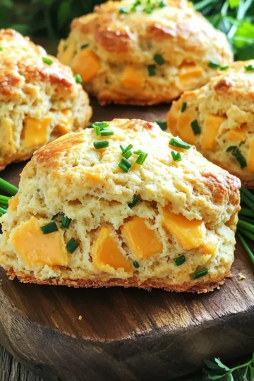 All-purpose flour is the main base for your scones. It gives structure and lightness. You need 2 cups for this recipe. Measure it carefully for best results. Baking powder helps the scones rise. You only need 1 tablespoon. This ingredient makes them fluffy and soft. Make sure it’s fresh for the best effect. Sharp cheddar cheese adds a rich flavor. Use 1 cup of freshly grated cheese. Grating it yourself gives the best taste. The sharpness pairs well with the herbs. Fresh herbs brighten the scone's flavor. You’ll need ¼ cup of finely chopped chives and ¼ cup of parsley. These herbs add a fresh, vibrant touch. Don't skip this step; the herbs make your scones special. Start by preheating your oven to 400°F (200°C). This step is key for a nice bake. While your oven heats, line a baking sheet with parchment paper. This helps the scones not stick. In a large mixing bowl, whisk together the following dry ingredients: - 2 cups all-purpose flour - 1 tablespoon baking powder - ½ teaspoon salt - ¼ teaspoon ground black pepper Mix them well until they are fully combined. This creates a good base for your scones. Now, it’s time to add the cold butter. Cut it into small cubes (½ cup). Add the cubes to your dry mix. Use your fingers or a pastry cutter to work the butter into the flour. You want it to look like coarse crumbs. This step is important for a flaky scone. Next, fold in the good stuff! Add 1 cup of freshly grated sharp cheddar cheese. Then, toss in: - ¼ cup fresh chives, finely chopped - ¼ cup fresh parsley, finely chopped Make sure the cheese and herbs are spread evenly throughout the mixture. This adds great flavor. Slowly pour in ⅔ cup of whole milk. Use a spatula or wooden spoon to mix gently. You want the dough to just come together. Be careful not to overwork it. This keeps your scones light and fluffy. Flour a clean surface and place the dough on it. Pat the dough into a circle, about 1-inch thick. Don't press too hard. Next, cut the dough into 8 wedges using a sharp knife or pizza cutter. Place them on the prepared baking sheet, leaving space between each wedge. Bake them in the preheated oven for 15-18 minutes. They should turn golden brown. A toothpick should come out clean when done. Let them cool for a few minutes before transferring to a wire rack. Enjoy your savory cheddar herb scones warm! To keep your scones light, use cold butter. Cut it into small cubes first. Mix the butter quickly into the flour until it looks like coarse crumbs. If the butter melts, the scones will not rise well. Remember, less mixing is better. It helps keep air pockets in the dough. When you add the milk, stir gently. Use a spatula or wooden spoon to mix. You want to combine the dough without overworking it. Overmixing can make the scones tough. Just mix until the dough sticks together. If it feels too dry, add a little more milk. Preheat your oven to 400°F (200°C) before baking. This helps the scones to rise evenly. Bake them for 15-18 minutes. Look for a golden brown color on top. A toothpick should come out clean when you test them. Let them cool for a few minutes before you enjoy them. {{image_4}} You can try different cheeses in your scones. If you want a stronger taste, use Gruyère or blue cheese. For a milder flavor, Swiss cheese works well too. Each cheese will change the taste of your scones. Experiment and see what you like best! Herbs can add a lot of flavor to your scones. Besides chives and parsley, you can use thyme or rosemary. Basil adds a sweet note, and dill brings a fresh kick. Mix and match herbs for unique flavors that suit your taste. Feel free to add more ingredients for extra flavor. Cooked bacon bits or sun-dried tomatoes can give a savory touch. Adding olives or jalapeños can create a spicy twist. Get creative and make these scones your own! To keep your savory cheddar herb scones fresh, place them in an airtight container. You can store them at room temperature for up to two days. If you want to keep them longer, refrigeration is a good option. Just remember to wrap them tightly in plastic wrap or foil. When you want to enjoy your leftover scones, reheating makes them taste fresh. Preheat your oven to 350°F (175°C). Place the scones on a baking sheet and heat for about 5-10 minutes. This warms them through and keeps them nice and crisp. Freezing is a great way to save scones for later. Allow them to cool completely first. Then, wrap each scone in plastic wrap and place them in a freezer-safe bag. They can stay in the freezer for up to three months. When you’re ready to eat, thaw them in the fridge overnight and reheat as mentioned above. Enjoy your delicious treat anytime! Yes, you can use other types of milk. Options include almond milk or oat milk. These may change the taste but will still work. If you want a creamier texture, try half-and-half. Look for a golden brown color. A toothpick inserted in the center should come out clean. The edges should feel firm but not hard. Trust your senses; they will guide you! These scones pair well with whipped herb butter. You can also serve them with jam for a sweet twist. Try them with a warm soup or salad for a complete meal. Yes! You can prepare the dough and wrap it tightly. Store it in the fridge for up to 24 hours. When you're ready, just bake it as usual. This makes meal prep a breeze! In this blog post, we explored the key ingredients for savory cheddar herb scones. I shared step-by-step instructions, helpful tips, and storage advice. You learned about variations to personalize your scones too. Savory cheddar herb scones are fun to make and taste great. Try them for breakfast or with soup. Enjoy exploring new flavors and recipes. Happy baking!