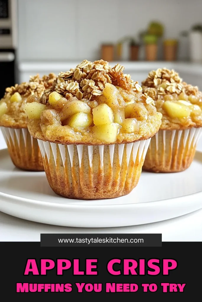 Savor the deliciousness of Apple Crisp Muffins with this simple recipe that brings the flavors of fall to your kitchen! Easy to make with fresh apples, oats, and a crunchy topping, these muffins are perfect for breakfast or a cozy snack. Get ready to impress your family and friends—click through to discover the complete recipe and tips! #AppleCrispMuffins #FallBaking #HealthySnacks #MuffinRecipe