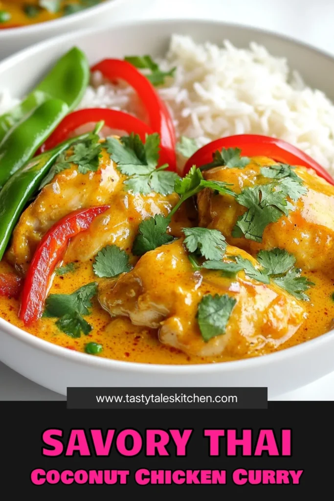 Indulge in the delicious flavors of Slow Cooker Thai Coconut Chicken Curry with this easy recipe! This comforting dish combines tender chicken, rich coconut milk, and fragrant spices for a meal that cooks itself. Perfect for busy days, it’s ready when you are—just set and forget! Discover how to create this mouthwatering curry and serve it with jasmine rice for a soothing dinner. Click to explore the full recipe and bring this dish to your table!