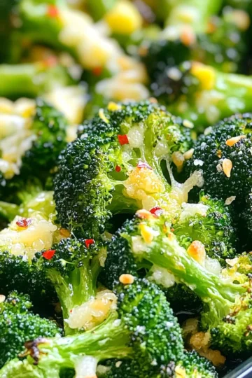 - 1 pound fresh broccoli florets - 3 tablespoons extra virgin olive oil - 4 cloves garlic, finely minced - ½ cup freshly grated Parmesan cheese - Optional: ¼ teaspoon red pepper flakes - Seasoning: sea salt and freshly cracked black pepper - Zest and juice of lemon for added flavor Garlic Parmesan Roasted Broccoli is a simple dish that shines with fresh ingredients. Start with one pound of broccoli florets. Look for bright green, firm florets for the best taste. Next, grab three tablespoons of extra virgin olive oil. This oil adds richness and helps the broccoli roast well. Then, you’ll need four cloves of garlic, minced finely. Garlic gives a strong, savory flavor that pairs perfectly with broccoli. For a cheesy touch, use half a cup of freshly grated Parmesan cheese. This cheese adds a creamy texture and rich taste. If you like a bit of heat, add a quarter teaspoon of red pepper flakes. This step is optional but can give your dish a nice kick. Don't forget to season with sea salt and freshly cracked black pepper. These spices bring out the flavors of your ingredients. Finally, the zest and juice of one lemon will brighten the dish. The lemon adds a fresh, zesty flavor that lifts the roasted broccoli. Each ingredient plays an important role in making this side dish a hit. 1. Preheat the oven to 425°F (220°C). This heat gives the broccoli crispy edges. 2. In a large mixing bowl, add 1 pound of fresh broccoli florets. This will be the star of your dish. 1. Pour in 3 tablespoons of extra virgin olive oil. Toss the broccoli to coat it well. 2. Add 4 cloves of finely minced garlic. This will add rich flavor. 3. Sprinkle in ½ cup of freshly grated Parmesan cheese. This makes everything cheesy and delicious. 4. If you want a spicy kick, add ¼ teaspoon of red pepper flakes. 5. Season with sea salt and freshly cracked black pepper to taste. Toss everything together well. 1. Spread the seasoned broccoli evenly on a lined baking sheet. Keep the florets in a single layer. 2. Roast in the oven for 20-25 minutes. Stir halfway through to ensure even cooking. You want fork-tender broccoli with browned edges. This method makes a simple yet flavorful side dish that pairs with many meals. To get crispy edges, spread the broccoli in a single layer on your baking sheet. This allows hot air to circulate around each floret. When the broccoli is crowded, it will steam instead of roast. Also, roast at a high temperature, like 425°F (220°C). Heat helps the broccoli brown and become crispy. After roasting, add lemon zest and juice. This brightens the taste and adds freshness. You can also try different cheeses, like pecorino or feta. Adding spices, like smoked paprika or cumin, can change the flavor too. Feel free to experiment and find your favorite mix! {{image_4}} You can change things up with different vegetables. Asparagus and Brussels sprouts are great options. They roast well and soak up flavors just like broccoli. You can also try cauliflower for a unique twist. If you want to switch cheeses, try pecorino. It has a sharp taste that pairs nicely with garlic. For a vegan option, use nutritional yeast. It gives a cheesy flavor without dairy. Garlic Parmesan roasted broccoli pairs well with many main dishes. Grilled chicken or fish complement its flavors nicely. You can serve it next to steak for a hearty meal, too. This dish also works well as a snack. Enjoy it hot or cold. You can dip it in your favorite sauce. Serve it with hummus or ranch for a tasty treat. To keep your Garlic Parmesan Roasted Broccoli fresh, store it in the fridge. Let it cool completely first. Then, place it in an airtight container. This helps keep moisture out. You can store it for up to three days. If you want to keep it longer, freeze it. Use a freezer-safe bag and squeeze out the air before sealing. When you reheat the broccoli, aim to keep it crispy. The best method is to use the oven. Preheat your oven to 350°F (175°C). Spread the broccoli on a baking sheet. Heat for about 10 minutes. This will restore some crunch. To refresh the flavors, add a splash of lemon juice before serving. You could also sprinkle a bit of new Parmesan cheese on top. This revives the taste and makes it tasty again. Can I make this recipe ahead of time? Yes, you can prep the broccoli ahead of time. Toss it with oil and seasonings. Store it in the fridge for up to 24 hours. When ready, just roast it for a fresh side dish. How can I make it spicier? To add heat, increase the red pepper flakes. You can also mix in some cayenne pepper or a dash of hot sauce. Adjust the spice to fit your taste. What is a good vegetarian main dish to pair with this side? Garlic Parmesan roasted broccoli goes great with quinoa or a hearty vegetable risotto. Grilled portobello mushrooms also make a tasty main dish. They complement the broccoli’s rich flavor well. Can I use frozen broccoli instead of fresh? You can use frozen broccoli, but fresh tastes better. If you use frozen, thaw and drain it first. Pat it dry to avoid sogginess. Adjust roasting time since frozen broccoli may cook faster. This post shared how to make Garlic Parmesan Roasted Broccoli. You learned about fresh ingredients and step-by-step instructions for roasting. Tips included how to get crispy edges and flavor boosts. I also suggested tasty variations and storage methods to keep leftovers fresh. Enjoy trying this easy recipe! Remember, using fresh ingredients and the right techniques makes all the difference. A healthy side can elevate any meal. Happy cooking!