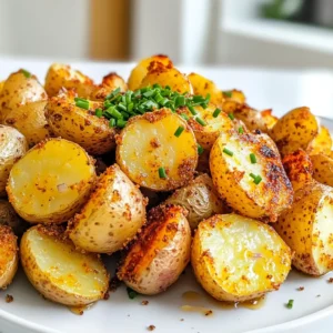 To make Air Fryer Ranch Potato Bites, you need simple, fresh ingredients. Here’s the list you will need: - 1 pound baby potatoes, halved - 2 tablespoons extra virgin olive oil - 2 tablespoons ranch seasoning mix - 1 teaspoon garlic powder - 1 teaspoon onion powder - ½ teaspoon smoked paprika - Salt and pepper, to taste - Fresh chives or parsley, finely chopped (for garnish) These ingredients come together to create a tasty and crispy snack. The baby potatoes are key. They cook quickly and have a great texture. The olive oil helps them crisp up nicely in the air fryer. Ranch seasoning adds a bold flavor that pairs well with the garlic, onion, and paprika. When you choose your potatoes, look for firm ones without any blemishes. Fresh herbs like chives or parsley add a nice touch when you serve them. They make the dish look vibrant and add a fresh taste. Gather these ingredients, and you’re ready to start your cooking adventure! Start by preheating your air fryer to 400°F (200°C). This step takes about 5 minutes. Preheating helps cook the potatoes evenly and gives them that perfect crisp. Next, grab 1 pound of baby potatoes and cut them in half. Place the halved potatoes into a large mixing bowl. Pour 2 tablespoons of extra virgin olive oil over the potatoes. Toss them well so each half gets a nice coat of oil. Now it’s time to add flavor! Sprinkle 2 tablespoons of ranch seasoning mix, 1 teaspoon of garlic powder, 1 teaspoon of onion powder, and ½ teaspoon of smoked paprika over the potatoes. Add salt and pepper to taste. Mix everything together with a spatula or spoon. Make sure all the potato halves are coated in that tasty seasoning. Carefully place the seasoned potato halves in a single layer in the air fryer basket. Avoid overcrowding for the best results. Cook the bites for 15 to 20 minutes. At the halfway mark, gently shake the basket to ensure even cooking. You’ll know they are done when they turn golden brown and crispy outside, while staying tender inside. Once cooked, take the potato bites out of the air fryer. Let them cool for a moment to avoid burns. For a beautiful finish, sprinkle finely chopped fresh chives or parsley on top. This adds a lovely touch of color and freshness to your dish. Enjoy your crispy ranch potato bites! To get the best crisp on your ranch potato bites, start with dry potatoes. Pat them with a paper towel before cooking. This helps the oil stick better. Use enough oil, but don’t drown them. Two tablespoons is just right. The air fryer’s hot air needs space to move around the potatoes. I recommend setting your air fryer to 400°F (200°C). This high heat cooks the outside fast, making it crispy. Cook for 15 to 20 minutes. Check them at 10 minutes. Shake the basket gently to ensure even cooking. The perfect potato bites should be golden brown and tender inside. Crowding the basket can ruin your crispiness. It traps steam and makes the potatoes soggy. Arrange the potato halves in a single layer. If you have more, cook them in batches. This way, you’ll enjoy the best texture and flavor every time. {{image_4}} You can change the flavor of your ranch potato bites. Try different seasoning blends. For a spicy kick, use taco seasoning. For a zesty twist, mix in lemon pepper. Italian seasoning also adds great flavor. Just swap out the ranch mix for your chosen blend. This keeps things fun and fresh. Want to make your potato bites even better? Try adding veggies! Cut up bell peppers, zucchini, or carrots. Toss them in with the potatoes before cooking. This adds color, taste, and nutrients. These extra veggies cook well in the air fryer. They turn out crispy and delicious, just like the potatoes. For a cheesy treat, try cheese-stuffed potato bites. After halving the potatoes, scoop out a bit from the center. Fill each half with cheese, like cheddar or mozzarella. Then coat them with your seasoning mix. Air fry them until the cheese melts and the outside is golden. This adds a yummy surprise inside! After making Air Fryer Ranch Potato Bites, let them cool. Then, place the leftovers in an airtight container. They will stay fresh in the fridge for up to three days. If you want to keep them longer, consider freezing. To reheat your potato bites, use the air fryer again. Set it to 350°F (175°C) for about 5 to 7 minutes. This will help them regain their crispiness. If you don’t have an air fryer, a regular oven works too. Just preheat it to 375°F (190°C) and bake for about 10 minutes. If you want to freeze the potato bites, let them cool completely first. Place them in a single layer on a baking sheet. Freeze until solid, then transfer them to a freezer bag. They can last up to three months in the freezer. When you’re ready to eat, thaw them in the fridge overnight before reheating. This method keeps them tasty and crispy. Yes, you can use larger potatoes. However, you must cut them into smaller pieces. Aim for bite-sized chunks. This helps them cook evenly and get crispy. Larger pieces may take longer to cook and may not crisp up as well. Ranch seasoning is a tasty mix. It often includes dried herbs and spices. Common ingredients are dill, parsley, garlic, and onion powder. Some mixes may add buttermilk powder for creaminess. You can find ranch seasoning in stores or make your own at home. Frozen potato bites usually take about 10 to 15 minutes. Preheat your air fryer to 400°F (200°C) first. Shake the basket halfway through cooking. This will help them cook evenly and become crispy. Yes! You can bake these potato bites in an oven. Preheat your oven to 425°F (220°C). Spread the seasoned potatoes on a baking sheet in a single layer. Bake for 25 to 30 minutes, flipping once until they are golden and crispy. This blog post shares a simple way to make tasty air-fryer baby potatoes. We covered the key ingredients, step-by-step instructions, and tips for great results. I also shared variations for added flavor and how to store your leftovers properly. In conclusion, making delicious air-fryer potatoes is easy and fun. Embrace these ideas for tasty snacks or sides. Enjoy experimenting with the flavors that excite you.