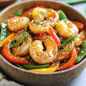 To make Minute Honey Garlic Shrimp Stir-Fry, you'll need the following fresh ingredients: - 1 pound large shrimp, peeled and deveined - 3 tablespoons honey - 2 tablespoons low-sodium soy sauce - 2 teaspoons minced garlic - 1 teaspoon minced fresh ginger - 1 bell pepper, thinly sliced (any color of your choice) - 1 cup fresh snap peas - 1 tablespoon sesame oil - 1 tablespoon vegetable oil - 1 tablespoon sesame seeds - Chopped green onions for garnish - Salt and pepper to taste These ingredients come together for a sweet and savory dish. The shrimp brings protein, while the veggies add crunch. Honey and soy sauce create a delicious glaze. You can choose any bell pepper color to brighten the meal. Fresh snap peas offer a nice crispness. This mix of flavors and textures makes every bite enjoyable. - Combine honey, soy sauce, garlic, and ginger in a bowl. - Whisk until smooth and set the sauce aside. - Heat vegetable oil in a large skillet over medium-high heat. - Add shrimp in a single layer. Cook until they turn pink, about 1-2 minutes. - Add sliced bell pepper and snap peas to the skillet. - Stir-fry for 2-3 minutes until the veggies are crisp and vibrant. - Pour the honey garlic sauce over the shrimp and veggies. - Stir well and cook until the sauce thickens, about 1 minute. - Drizzle sesame oil over the stir-fry for extra flavor. - Sprinkle sesame seeds and garnish with chopped green onions. - Use high heat for quicker cooking. This helps shrimp cook fast and stay juicy. - Pre-cut veggies for faster prep. It saves time and makes cooking easy. - Serve over steamed rice or quinoa. This adds a nice base to your meal. - Add lime wedges for freshness. A squeeze of lime brightens the dish. - Use colorful plates for an appealing look. Bright colors make your meal pop. - Garnish with extra green onions. They add a fresh touch and a nice crunch. {{image_4}} You can switch up the protein in your stir-fry. Use chicken or tofu instead of shrimp. Both options provide great flavor and texture. If you want a seafood twist, try adding scallops. They cook quickly and taste delicious with the honey garlic sauce. For vegetables, feel free to get creative. Substitute snap peas with broccoli or snow peas. These add a nice crunch and color. You can also add carrots or zucchini for extra vibrancy. Both choices will make your dish more colorful and healthy. Adjust the sweetness of your sauce to suit your taste. You can add more or less honey based on your preference. If you enjoy heat, sprinkle in some red pepper flakes. This will give your stir-fry a spicy kick that balances the sweetness. Store any leftover stir-fry in an airtight container. It tastes best if eaten within 2-3 days. This keeps the shrimp juicy and the veggies crisp. You can freeze the stir-fry in individual portions. This makes reheating easy and quick. Always thaw overnight in the fridge before you want to eat it. This way, it stays fresh and tasty. Reheat your stir-fry on the stovetop or in the microwave. If you use the stovetop, add a splash of water. This helps prevent the shrimp from drying out. You want it warm and juicy, just like when you first made it! Total prep and cook time is approximately 15 minutes. You can make this dish quickly, which is great for busy days. Yes, just ensure they are fully thawed before cooking. This helps them cook evenly and taste fresh. It pairs well with rice, quinoa, or noodles. Each option brings out the flavors of the shrimp. Yes, replace shrimp with tofu or tempeh for a vegetarian option. Both choices absorb the sauce well and add protein. This blog post covered a tasty honey garlic shrimp stir-fry. You learned about the simple ingredients and steps needed for a quick meal. I shared tips to make your cooking easier and variations to try. Remember, you can customize this dish with different proteins and veggies. Whether you serve it over rice or add lime, this dish offers many options. Enjoy your cooking and make it your own!