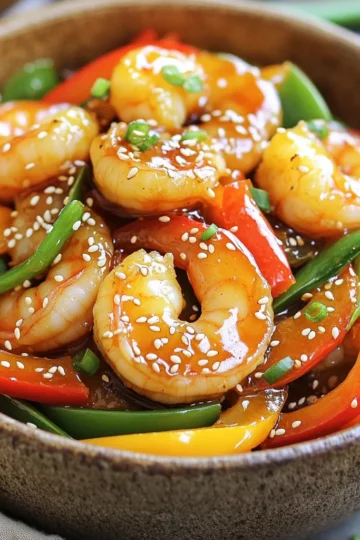To make Minute Honey Garlic Shrimp Stir-Fry, you'll need the following fresh ingredients: - 1 pound large shrimp, peeled and deveined - 3 tablespoons honey - 2 tablespoons low-sodium soy sauce - 2 teaspoons minced garlic - 1 teaspoon minced fresh ginger - 1 bell pepper, thinly sliced (any color of your choice) - 1 cup fresh snap peas - 1 tablespoon sesame oil - 1 tablespoon vegetable oil - 1 tablespoon sesame seeds - Chopped green onions for garnish - Salt and pepper to taste These ingredients come together for a sweet and savory dish. The shrimp brings protein, while the veggies add crunch. Honey and soy sauce create a delicious glaze. You can choose any bell pepper color to brighten the meal. Fresh snap peas offer a nice crispness. This mix of flavors and textures makes every bite enjoyable. - Combine honey, soy sauce, garlic, and ginger in a bowl. - Whisk until smooth and set the sauce aside. - Heat vegetable oil in a large skillet over medium-high heat. - Add shrimp in a single layer. Cook until they turn pink, about 1-2 minutes. - Add sliced bell pepper and snap peas to the skillet. - Stir-fry for 2-3 minutes until the veggies are crisp and vibrant. - Pour the honey garlic sauce over the shrimp and veggies. - Stir well and cook until the sauce thickens, about 1 minute. - Drizzle sesame oil over the stir-fry for extra flavor. - Sprinkle sesame seeds and garnish with chopped green onions. - Use high heat for quicker cooking. This helps shrimp cook fast and stay juicy. - Pre-cut veggies for faster prep. It saves time and makes cooking easy. - Serve over steamed rice or quinoa. This adds a nice base to your meal. - Add lime wedges for freshness. A squeeze of lime brightens the dish. - Use colorful plates for an appealing look. Bright colors make your meal pop. - Garnish with extra green onions. They add a fresh touch and a nice crunch. {{image_4}} You can switch up the protein in your stir-fry. Use chicken or tofu instead of shrimp. Both options provide great flavor and texture. If you want a seafood twist, try adding scallops. They cook quickly and taste delicious with the honey garlic sauce. For vegetables, feel free to get creative. Substitute snap peas with broccoli or snow peas. These add a nice crunch and color. You can also add carrots or zucchini for extra vibrancy. Both choices will make your dish more colorful and healthy. Adjust the sweetness of your sauce to suit your taste. You can add more or less honey based on your preference. If you enjoy heat, sprinkle in some red pepper flakes. This will give your stir-fry a spicy kick that balances the sweetness. Store any leftover stir-fry in an airtight container. It tastes best if eaten within 2-3 days. This keeps the shrimp juicy and the veggies crisp. You can freeze the stir-fry in individual portions. This makes reheating easy and quick. Always thaw overnight in the fridge before you want to eat it. This way, it stays fresh and tasty. Reheat your stir-fry on the stovetop or in the microwave. If you use the stovetop, add a splash of water. This helps prevent the shrimp from drying out. You want it warm and juicy, just like when you first made it! Total prep and cook time is approximately 15 minutes. You can make this dish quickly, which is great for busy days. Yes, just ensure they are fully thawed before cooking. This helps them cook evenly and taste fresh. It pairs well with rice, quinoa, or noodles. Each option brings out the flavors of the shrimp. Yes, replace shrimp with tofu or tempeh for a vegetarian option. Both choices absorb the sauce well and add protein. This blog post covered a tasty honey garlic shrimp stir-fry. You learned about the simple ingredients and steps needed for a quick meal. I shared tips to make your cooking easier and variations to try. Remember, you can customize this dish with different proteins and veggies. Whether you serve it over rice or add lime, this dish offers many options. Enjoy your cooking and make it your own!