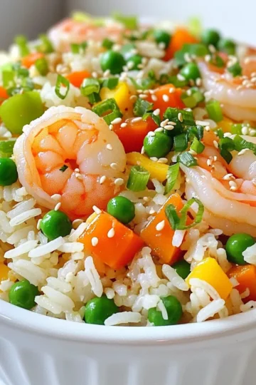 When making Minute Teriyaki Shrimp Fried Rice, you need fresh and vibrant ingredients. Here is what you will need: - 2 cups cooked jasmine rice (preferably chilled) - 1 pound large shrimp, peeled and deveined - 2 tablespoons teriyaki sauce - 1 cup mixed vegetables (such as carrots, peas, and bell peppers) - 2 green onions, chopped (set aside some for garnish) - 2 cloves garlic, minced - 1 tablespoon ginger, minced - 2 tablespoons soy sauce - 1 tablespoon sesame oil - 1 tablespoon vegetable oil - Salt and pepper to taste - Sesame seeds for garnish Using chilled jasmine rice is key. It makes your fried rice fluffy and helps it fry up nicely. Fresh shrimp adds a sweet taste and tender texture. The mixed vegetables bring color and crunch to the dish. The garlic and ginger add a warm, spicy kick. Teriyaki and soy sauce blend together for a rich flavor. The sesame oil gives a nutty aroma that ties it all together. Make sure to gather all your ingredients before starting. Having everything ready helps you cook quickly and easily. Now you are set to make a delicious meal! - Heating the Skillet Start by heating 1 tablespoon of vegetable oil in a large skillet over medium-high heat. You want the oil to shimmer before adding any ingredients. This helps create a nice stir-fry. - Sautéing Garlic and Ginger Once the oil is hot, add 2 cloves of minced garlic and 1 tablespoon of minced ginger. Stir them for about 30 seconds. You want to smell their wonderful aroma. - Cooking the Shrimp Next, add 1 pound of peeled and deveined shrimp to the skillet. Cook them for about 2-3 minutes. Flip them once until they turn pink and opaque. After that, remove the shrimp and set them aside to keep warm. - Stir-Frying Mixed Vegetables In the same skillet, toss in 1 cup of mixed vegetables like carrots, peas, and bell peppers. Stir-fry these for 2-3 minutes. They should be tender but still crisp. This will add great texture. - Mixing in the Rice and Sauces Now, push the veggies to one side of the skillet. Add 2 cups of chilled jasmine rice to the clear space. Break apart any clumps with your spatula. Drizzle 2 tablespoons of teriyaki sauce and 2 tablespoons of soy sauce over the rice. Toss everything together so the rice soaks up the flavors. - Final Stir-Fry with Shrimp and Green Onions Finally, return the cooked shrimp to the skillet along with 2 chopped green onions. Drizzle 1 tablespoon of sesame oil over the mix. Stir-fry everything for an additional 2-3 minutes until heated through. Taste and season with salt and pepper as you like. Your Minute Teriyaki Shrimp Fried Rice is now ready to enjoy! - Using Chilled Rice for Best Results Chilled rice is key for fried rice. Freshly cooked rice has too much moisture. This makes it sticky and clumpy. Use rice that has been cooked and cooled. You can make it ahead of time. Store it in the fridge for at least an hour. - Keeping Vegetables Crisp To keep your vegetables crisp, don’t overcook them. Sauté them just until tender. This usually takes 2-3 minutes. It helps maintain their bright color and crunch. Stir-fry them quickly over high heat. This method locks in their flavor and nutrients. - Ensuring Shrimp are Cooked Perfectly Cook shrimp until they turn pink and opaque. This should take about 2-3 minutes. Don't overcrowd the pan; cook in batches if needed. Overcooked shrimp can become rubbery. So, watch them closely and remove them from the heat as soon as they are done. - Garnishing Ideas Garnish your dish for a pop of color and flavor. Use chopped green onions and a sprinkle of sesame seeds. This adds a nice crunch and visual appeal. You can also add a dash of extra teriyaki sauce on top for more flavor. - Ideal Pairings Pair this dish with a simple side salad or steamed broccoli. Both add freshness and balance to the meal. If you want more protein, serve it with a side of edamame. This makes a complete, satisfying dinner. {{image_4}} You can switch up the mixed vegetables to fit your taste. Instead of peas and carrots, try: - Broccoli florets - Corn - Snap peas These options add color and crunch. You can also use frozen mixed veggies for ease. For protein, shrimp is great, but other choices work well too. Try: - Chicken, diced and cooked - Tofu, cubed and sautéed Each protein brings its own flavor. This lets you customize the dish to your liking. To boost the flavor, add spices or sauces. Consider: - Red pepper flakes for heat - A splash of sriracha for a kick These additions can change the taste while keeping it simple. You can also add more veggies for nutrition. Try adding: - Bell peppers, sliced thin - Baby spinach, wilted in the pan These veggies add vitamins and make your dish even more colorful. To store your Minute Teriyaki Shrimp Fried Rice, let it cool first. Use an airtight container. This keeps it fresh for up to three days. Always label the container with the date. If you want to avoid sogginess, do not let it sit out too long. Keeping it chilled helps maintain the best taste and texture. Reheating this dish is easy and quick. You can use several methods: - Microwave: Place the rice in a microwave-safe dish. Add a splash of water. Cover it with a damp paper towel. Heat in short bursts, stirring in between, until warm. - Skillet: Heat a little oil in a skillet over medium heat. Add the rice and stir-fry for about five minutes. This method brings back some crispness. - Oven: Preheat your oven to 350°F (175°C). Spread the rice in a baking dish. Cover it with foil and heat for about 15 minutes. Choose the method that suits you best. Each option keeps the flavors intact and delicious. Yes, you can use frozen shrimp and vegetables. Just thaw them first. For shrimp, run them under cold water until they are soft. For veggies, microwave them for a minute or two. This will help them cook faster in the pan. To keep the rice from getting mushy, use chilled jasmine rice. The cold rice helps each grain stay separate. Also, avoid overcooking the rice in the pan. Stir-fry it just enough to heat it through. You can serve Teriyaki Shrimp Fried Rice with a side of steamed broccoli or a fresh salad. A simple cucumber salad adds a nice crunch too. You could also enjoy this dish with some crispy spring rolls for extra flavor. To make this dish gluten-free, use gluten-free soy sauce, like tamari. Check the teriyaki sauce label to ensure it is gluten-free as well. Using these swaps will keep the dish tasty while meeting your gluten-free needs. This blog post covered how to make Teriyaki Shrimp Fried Rice. We discussed the key ingredients, including shrimp, jasmine rice, and mixed vegetables. I shared step-by-step instructions to ensure your meal turns out tasty and satisfying. You found tips to keep the rice fluffy and the shrimp perfectly cooked. Lastly, we explored variations, storage, and answers to common questions. Now, you can create your own delicious dish, making it your own. Enjoy making this recipe!
