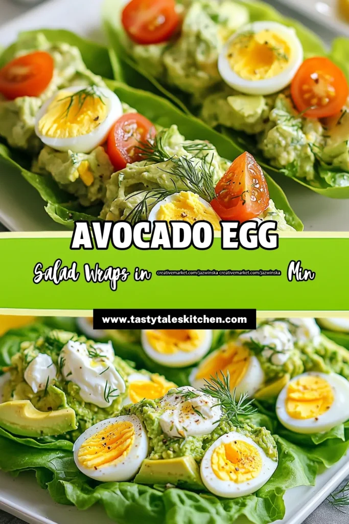 Discover the perfect healthy egg salad with our Avocado Egg Salad Lettuce Wraps recipe! This easy, low-carb avocado salad is packed with flavor and nutrition, thanks to creamy Greek yogurt. Ideal for a light lunch or snack, these lettuce wraps are a delicious twist on classic egg salad. Enjoy a satisfying bite while staying healthy! Try this easy recipe today and elevate your meal prep. Save this for later! #AvocadoEggSalad #LettuceWrapsRecipe #HealthyEggSalad #LowCarbAvocadoSalad