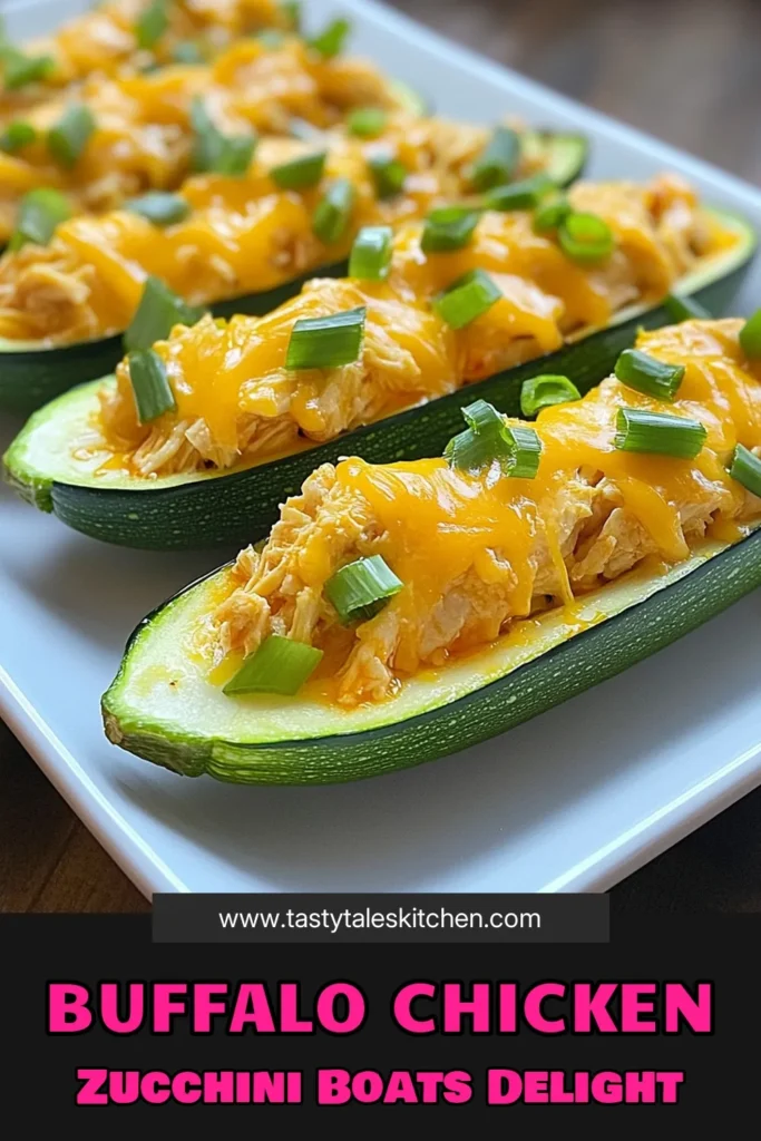 Savor the taste of Buffalo Chicken Zucchini Boats, the perfect dish for a healthy dinner! These stuffed zucchini recipes are packed with shredded chicken, creamy cheese, and spicy buffalo sauce, making them a hit for any meal. Try these healthy buffalo chicken recipes tonight and transform your zucchini into a delicious delight! Save this recipe for zucchini recipes for dinner and elevate your cooking game. #BuffaloChickenZucchiniBoats #HealthyRecipes #ZucchiniDinner #BuffaloSauceRecipes