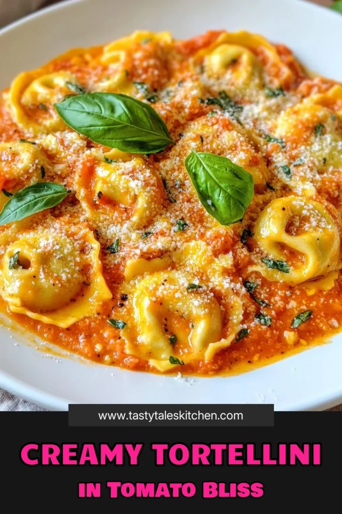Savor the flavors of this easy Creamy Tomato Basil Tortellini recipe! This dish features tender cheese tortellini enveloped in a rich tomato cream sauce, perfectly complemented by fresh basil. Ideal for busy weeknights or special occasions, it’s one of the best cheese tortellini recipes you'll find. Try this delicious pasta dish that your family will love! Save for later! #PastaRecipes #TomatoCreamSauce #EasyDinners #FreshBasil