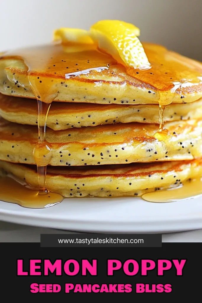 Start your day with these delightful lemon poppy seed pancakes! This fluffy pancake recipe is perfect for a zesty breakfast idea that’s both easy and delicious. With homemade pancake mix, it’s a breeze to whip up easy pancakes with lemon flavor that will impress anyone. Enjoy a stack drizzled with maple syrup or honey. Try this recipe and elevate your breakfast game today! Save it for later! #PancakeRecipe #BreakfastIdeas #EasyPancakes #LemonRecipes