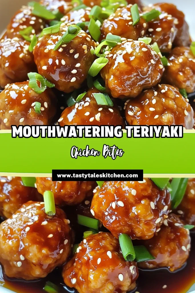 Indulge in these delicious sweet teriyaki chicken meatballs with an easy chicken meatball recipe that's perfect for dinner. Made with ground chicken and coated in homemade teriyaki sauce, they are baked for a healthier twist. Serve them over rice for a complete meal! Try this recipe for a flavorful addition to your ground chicken recipes. Save this pin for your next meal! #SweetTeriyakiChickenMeatballs #BakedChickenMeatballs #EasyChickenMeatballRecipe #HomemadeTeriyakiSauce