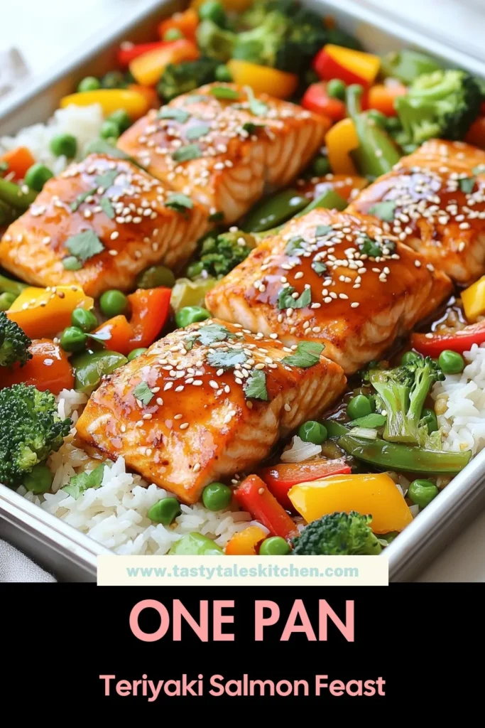 Discover the perfect weeknight dinner with this Sheet Pan Teriyaki Salmon recipe! It's an easy salmon recipe that marries delicious teriyaki flavors with fresh vegetables like broccoli and bell peppers. This healthy sheet pan dinner is not only quick to prepare but also an amazing Asian-inspired meal for the whole family. Save this recipe for a quick, flavorful dinner tonight! #SheetPanTeriyakiSalmon #HealthyDinner #QuickMeals #AsianCuisine