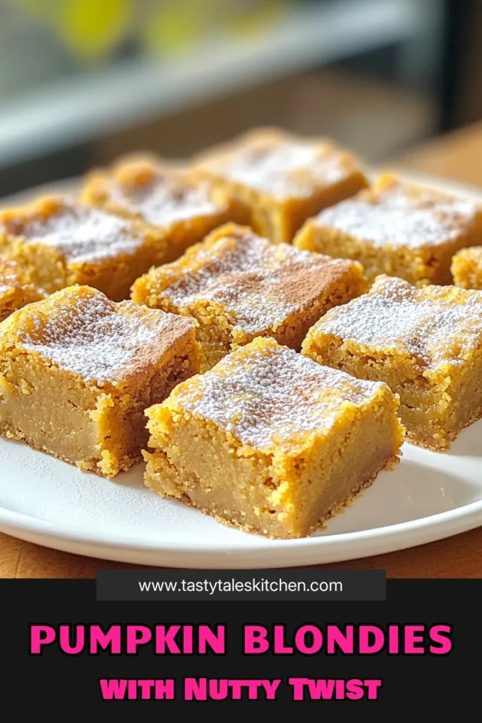 Indulge in the fall flavors with these Brown Butter Pumpkin Blondies! This delightful recipe blends warm spices and creamy pumpkin for a treat that's perfect for cozy gatherings. Follow our step-by-step guide to create these rich, chewy blondies that will have everyone asking for seconds. Don’t miss out on this seasonal delight—click through for the full recipe and start baking today! #PumpkinDessert #FallBaking #BlondieRecipe #BrownButterBlondies
