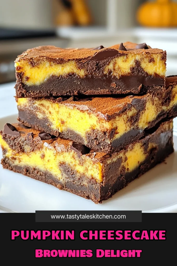 Indulge in the ultimate dessert with these pumpkin cheesecake swirl brownies! This brownie recipe with pumpkin will delight your taste buds, featuring a rich chocolate base and creamy pumpkin cheesecake layer. Perfect for fall, this easy pumpkin cheesecake recipe combines the warmth of pumpkin pie spice in a luscious swirl brownie dessert. Treat yourself and save this recipe for your next baking adventure! #PumpkinCheesecakeBrownies #ChocolatePumpkinDessert #EasyPumpkinRecipe #FallBaking