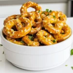 - Mini pretzels (16 oz bag) - Vegetable oil (½ cup) - Ranch dressing mix (1 packet) - Garlic powder (1 teaspoon) - Onion powder (1 teaspoon) - Cayenne pepper (1 teaspoon, adjust to taste) - Paprika (1 teaspoon) - Black pepper (¼ teaspoon) Start by preheating your oven to 250°F (120°C). This low heat helps the flavors sink into the pretzels. In a large bowl, add the vegetable oil, ranch dressing mix, garlic powder, onion powder, cayenne pepper, paprika, and black pepper. Whisk these items together until smooth. This mix is where the magic happens. Carefully add the mini pretzels into your bowl. Toss them gently to coat every pretzel with the spicy ranch mix. It’s key to make sure each pretzel gets a good layer of flavor. If you see some pretzels missing the mix, just toss them again. Next, line a baking sheet with parchment paper. This will make cleanup easy. Spread the coated pretzels in one single layer on the sheet. Avoid crowding them. Place the baking sheet in the preheated oven. Bake for 30 minutes, stirring every 10 minutes. This helps every pretzel get that nice, even crunch. When the timer goes off, take them out and let them cool. Cooling makes them crispier, and you want that perfect snack! To make sure each pretzel is coated well, toss them gently in the ranch mix. You want every pretzel to get that zesty flavor. If you like it hotter, adjust the cayenne pepper to your taste. You can add less for a milder snack or more for a spicy kick. After baking, let the pretzels cool completely. This step is key for that crunchy texture we love. If you skip this, they might stay soft. Once cooled, store the pretzels in an airtight container. This keeps them fresh and crunchy, perfect for snacking later. To keep your Spicy Ranch Pretzels fresh, store them in an airtight container. This helps to lock in the flavor and crunch. Place the container in a cool, dry place. Avoid spots with heat or moisture, as they can ruin the texture. These pretzels can stay fresh for up to two weeks. After that, they may start to lose their crunch. Look for signs of staleness, like a soft texture or loss of flavor. If they don’t taste right, it’s best to toss them out. {{image_4}} You now have a simple way to make tasty spicy ranch pretzels. You learned about the key ingredients, easy steps, and storage tips. Remember, you can adjust the spices to fit your taste. Feel free to explore different flavors or substitutions. With just a bit of effort, these snacks can be a hit. Enjoy your pretzel journey and let the crunch begin!