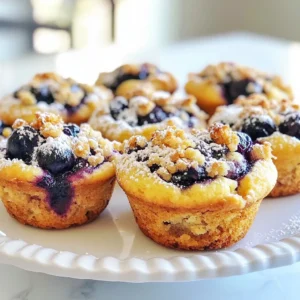 - 1 &frac12; cups all-purpose flour - &frac12; cup granulated sugar - &frac12; teaspoon baking powder - &frac12; teaspoon baking soda - &frac14; teaspoon salt - 1 large egg - &frac34; cup buttermilk (or milk with vinegar) - &frac12; cup unsalted butter, melted - 1 cup fresh blueberries - &frac12; cup rolled oats - &frac12; cup brown sugar - &frac12; teaspoon ground cinnamon Gathering ingredients is the first step to making these muffins. You need simple items that are easy to find. I love using fresh blueberries for their juicy pop. If you want, you can use frozen ones too; just make sure to thaw and drain them first. You&rsquo;ll also need all-purpose flour, sugar, and butter to create a rich base. The buttermilk adds a nice tang and keeps the muffins moist. Baking powder and soda help them rise, while cinnamon gives a warm spice. Don&rsquo;t forget the oats for that crunchy topping! The brown sugar adds sweetness and depth. Each ingredient plays a vital role in making these muffins a delight. {{ingredient_image_2}} Set your oven to 375&deg;F (190&deg;C). This temperature helps the muffins rise nicely. Prepare your muffin tin by lining it with paper liners or greasing each cup with butter or non-stick spray. This step keeps the muffins from sticking. In a large bowl, combine 1 &frac12; cups all-purpose flour, &frac12; cup granulated sugar, &frac12; teaspoon baking powder, &frac12; teaspoon baking soda, and &frac14; teaspoon salt. Whisk these dry ingredients together until they mix well. This ensures an even bake and great flavor. In a separate bowl, crack one large egg and whisk it until slightly frothy. Next, add &frac34; cup buttermilk or the milk and vinegar mix. Pour in &frac12; cup melted butter. Whisk these wet ingredients until smooth. Melted butter adds moisture and flavor. Pour the wet mixture into the dry ingredients. Use a spatula to gently fold them together. Be careful not to overmix, as this can make the muffins dense. Gently add 1 cup of fresh blueberries. Incorporate them without mashing to keep them whole. In a small bowl, mix &frac12; cup rolled oats, &frac12; cup packed brown sugar, and &frac12; teaspoon ground cinnamon. Drizzle in about 2 tablespoons of melted butter. Mix until crumbly. This topping adds a delightful crunch to each muffin. Spoon the batter into the prepared muffin tin. Fill each cup about &frac34; full. This allows room for the muffins to rise and expand during baking. A good fill ensures a nice dome shape. Sprinkle the crumble topping evenly over each muffin. This step is important for that crunchy texture. Make sure every muffin gets a good layer of topping for the best flavor. Place the muffin tin in the preheated oven. Bake for 18-20 minutes. To check for doneness, insert a toothpick into the center of a muffin. It should come out clean or with a few moist crumbs. Once done, cool the muffins in the tin for 5 minutes. Then, transfer them to a wire rack to cool completely. This helps achieve the perfect texture. To keep your muffins light, avoid overmixing the batter. Just mix until the dry and wet ingredients blend. If you stir too much, the muffins may turn out dense. Use fresh blueberries for a burst of flavor. Rinse and dry them gently to prevent excess moisture. For short-term storage, keep muffins at room temperature in a sealed container. They stay fresh for about two days. For longer storage, place them in the fridge. This keeps them good for up to a week. You can also freeze muffins for several months. Wrap each muffin in plastic wrap and place them in a freezer bag. You can add spices like nutmeg or ginger for extra flavor. Try mixing in some lemon zest for a fresh hint. Chopped nuts or chocolate chips also work well. These add texture and taste. Feel free to experiment with different flavors to make your muffins unique! Pro Tips Use Fresh Blueberries: For the best flavor and texture, always opt for fresh blueberries. Frozen blueberries can release too much moisture and alter the consistency of the muffins. Don&rsquo;t Overmix: When combining wet and dry ingredients, mix just until incorporated. Overmixing can lead to dense and tough muffins. Check for Doneness: Insert a toothpick into the center of a muffin to test for doneness. If it comes out clean or with a few moist crumbs, your muffins are ready! Add a Citrus Zest: For an extra layer of flavor, consider adding a teaspoon of lemon or orange zest to the batter. It complements the blueberries beautifully. {{image_4}} You can change the fruit in blueberry crumble muffins. Raspberries or blackberries work well too. You could also mix fruits, like using blueberries and strawberries together. Each fruit brings its flavor and sweetness to your muffins. If you need gluten-free muffins, swap all-purpose flour for a gluten-free blend. Check the brand for best results. For a dairy-free option, replace buttermilk with a plant-based milk. Almond milk or oat milk will work great. Adding nuts can give your muffins a nice crunch. Chopped walnuts or pecans enhance the texture. If you love chocolate, mix in chocolate chips. They melt and create pockets of sweetness in each muffin. You can store blueberry crumble muffins at room temperature. Place them in an airtight container. This keeps them fresh for up to three days. Make sure they cool completely before storing. Warm muffins can create moisture, making them soggy. If you want to keep muffins fresh longer, refrigerate them. Store them in an airtight container or a zip-top bag. They will last for about one week in the fridge. Before enjoying, warm them in the microwave for about 15 seconds. This helps revive their soft texture. Freezing muffins is a great option for long-term storage. First, let them cool completely. Then, wrap each muffin in plastic wrap. Place the wrapped muffins in a freezer bag. They can stay frozen for up to three months. To thaw, remove them from the freezer. Leave them in the fridge overnight or microwave them for a quick snack. Yes, you can use frozen blueberries in your muffins. Just keep a few tips in mind: - Do not thaw: Use them straight from the freezer. Thawing can make them mushy. - Adjust baking time: Add a couple of minutes to the baking time for best results. - Coat with flour: Toss the frozen blueberries in a bit of flour before adding them to the batter. This helps prevent them from sinking. Using frozen blueberries can save you time and still give you tasty muffins. To check if your muffins are done, use a toothpick. Here&rsquo;s how: - Insert a toothpick into the center of a muffin. - If it comes out clean or with just a few crumbs, they are ready. - If the toothpick has wet batter on it, bake for a few more minutes. Remember, muffins continue to cook a little after you take them out of the oven. Yes, you can make blueberry crumble muffins ahead of time. Here&rsquo;s how: - Baking: Bake the muffins and cool them completely. - Storage: Store them in an airtight container at room temperature for up to 3 days. - Freezing: For longer storage, wrap each muffin in plastic wrap and freeze them. They can last up to 3 months. When you want one, just take it out and let it thaw. You can warm it in the microwave for a few seconds to enjoy! You now know how to make delicious blueberry muffins from scratch. We covered the key ingredients, step-by-step instructions, and tips for success. I shared how to store these muffins for the best taste and freshness. You can explore fun variations to suit your tastes. With this guide, you can bake perfect muffins every time. Enjoy sharing your delicious creations with family and friends!