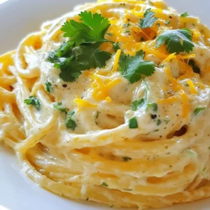 - 8 oz (226g) pasta (penne or rotini preferred) - 4 oz (113g) cream cheese, softened - 1 cup (240ml) heavy cream - 1 cup (100g) shredded sharp cheddar cheese, divided - ½ cup (50g) grated Parmesan cheese - 1-2 jalape&ntilde;os, seeded and finely chopped - 3 slices of crispy cooked chicken (optional), chopped - 2 cloves garlic, minced - 1 tablespoon olive oil - ½ teaspoon smoked paprika - Salt and freshly cracked black pepper to taste - Fresh cilantro or parsley for garnish Using penne or rotini pasta helps the sauce cling better. These shapes hold the creamy goodness well. Cream cheese gives a rich base, while heavy cream adds depth. Sharp cheddar cheese boosts flavor, and Parmesan adds a nice touch. Jalape&ntilde;os provide heat, and you can adjust them based on your spice level. Garlic enhances the dish's overall taste. Smoked paprika brings warmth and a hint of smokiness. - Cream Cheese: Use dairy-free cream cheese for a vegan option. - Heavy Cream: Swap with coconut cream for a dairy-free version. - Cheeses: Nutritional yeast can replace cheese for a vegan dish. - Pasta: Use gluten-free pasta if you need to avoid gluten. - Chicken: Omit or replace with tofu for a vegetarian meal. {{ingredient_image_2}} Start by boiling a large pot of salted water. Once it reaches a rolling boil, add 8 ounces of your chosen pasta, like penne or rotini. Cook it until it is al dente, according to the package instructions. This usually takes about 8-10 minutes. Drain the pasta and set it aside. Remember to save a splash of pasta water in case you need to thin the sauce later. In a large saucepan, heat 1 tablespoon of olive oil over medium heat. When the oil is warm, add 2 minced cloves of garlic and 1 to 2 finely chopped jalape&ntilde;os. Saut&eacute; these for about 2 minutes. Stir them often, so the garlic does not burn. You want the jalape&ntilde;os to soften and the garlic to become fragrant. Next, reduce the heat to low. Add 4 ounces of softened cream cheese to the jalape&ntilde;o mix. Stir until the cream cheese melts into the mix. Then pour in 1 cup of heavy cream. Keep stirring until everything is creamy and well-blended. Gradually add in half of the 1 cup of shredded sharp cheddar cheese. Stir until it melts into the sauce. Now it's time to combine! Gently fold the drained pasta into the creamy sauce. If you want to add some protein, include 3 chopped slices of crispy cooked chicken. Make sure each piece of pasta is coated with the sauce. If the sauce is too thick, use some reserved pasta water to adjust the consistency. Once everything is mixed, sprinkle the remaining sharp cheddar cheese over the pasta. Stir it until it melts and adds a gooey texture. Serve the pasta in bowls or plates. For a nice touch, garnish with fresh cilantro or parsley. This adds color and fresh flavor. For extra flair, drizzle a little olive oil on top, or sprinkle some smoked paprika for added depth. Enjoy your meal! To make the sauce smooth and rich, start with softened cream cheese. This helps it melt easily. Add the cream slowly while stirring. This keeps the sauce from clumping. Use low heat to avoid burning the sauce. Once the cream is in, mix well until creamy. Stir in the cheeses gradually for a gooey texture. You can control the spice in this dish. Start with one jalape&ntilde;o if you want it mild. If you like more heat, add a second jalape&ntilde;o. Always taste as you go. You can also add red pepper flakes for extra spice. For a milder flavor, use roasted jalape&ntilde;os or omit them altogether. Cook your pasta until it is al dente. This means it should be firm to the bite. Follow the package instructions closely. Using a large pot of salted water helps the pasta cook evenly. Save a splash of pasta water before draining. You can use it to thin the sauce if needed. This tip ensures the sauce clings well to the pasta. Pro Tips Adjust the Heat: If you prefer a milder dish, use fewer jalape&ntilde;os or remove the seeds and membranes, where most of the heat resides. Make Ahead: Prepare the creamy sauce ahead of time and store it in the fridge. Just reheat gently before mixing with the pasta. Cheese Varieties: Experiment with different cheeses like pepper jack or gouda for a unique flavor twist. Garnish for Flair: Add a squeeze of fresh lime juice over the finished dish for a zesty kick and extra freshness. {{image_4}} You can easily add proteins to your creamy jalape&ntilde;o popper pasta. Shrimp adds a nice touch. Just saut&eacute; them until they turn pink and tender. Sausage also works well. Cook the sausage and slice it before mixing it into the pasta. Both options give the dish a heartier feel and boost the flavor. If you want a vegetarian dish, skip the meat. You can add more vegetables instead. Consider bell peppers, spinach, or mushrooms. These veggies add color and texture. You can also use plant-based cream cheese for a dairy-free option. This keeps the creamy texture while making it veggie-friendly. For a gluten-free version, swap out regular pasta for gluten-free pasta. There are many options available now, like brown rice or chickpea pasta. Just cook them according to package instructions. This way, you can enjoy the creamy jalape&ntilde;o popper pasta without worrying about gluten. To keep your creamy jalape&ntilde;o popper pasta fresh, store it in an airtight container. Make sure it cools to room temperature before sealing. This helps prevent moisture build-up, which can spoil the dish. Leftovers can stay in the fridge for up to three days. If you want to enjoy this dish later, freezing is a good option. Reheat your pasta on the stove for the best results. Add a splash of milk or cream to keep it creamy. Heat over low to medium heat, stirring often until warm. You can also use a microwave. Place the pasta in a microwave-safe bowl, cover it with a damp paper towel, and heat in short bursts. Stir in between to ensure even warmth. To freeze creamy jalape&ntilde;o popper pasta, portion it into freezer-safe containers. Leave some space at the top for expansion. It will stay fresh for about one month in the freezer. When you're ready to eat, thaw it overnight in the fridge. Reheat it as mentioned above for that creamy goodness! Yes, you can use any pasta you like. I recommend penne or rotini for this dish. They hold the sauce well. Other shapes, like fusilli or farfalle, work too. Just pick your favorite! To boost the heat, add more jalape&ntilde;os. You can also include diced serrano or habanero peppers. If you like heat, try adding a pinch of cayenne pepper or red pepper flakes as well. Adjust spice to your taste! You can use half-and-half for a lighter option. If you want a dairy-free choice, try coconut milk or cashew cream. Each will change the flavor a bit, but they still work well in the sauce. Absolutely! You can use whole wheat pasta for extra fiber. Swap cream cheese for Greek yogurt or low-fat cream cheese. Use less cheese or omit the chicken. These swaps can help cut calories while keeping it tasty! This blog post covered all you need for a great creamy pasta dish. We explored key ingredients, detailed step-by-step cooking methods, and shared tips for success. You can make tasty variations, store leftovers, and find answers to common questions that may arise. Remember to enjoy the cooking process and feel free to adapt the recipe as you like. Cooking should be fun and personal. Get ready to impress your friends and family with your delicious results!