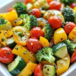 - 1 cup bell peppers (a mix of red, yellow, and green), sliced into thin strips - 1 cup zucchini, sliced into half-moons - 1 cup broccoli florets, cut into bite-sized pieces - 1 cup cherry tomatoes, halved - 1 medium onion, thinly sliced - 2 cloves garlic, minced - 2 tablespoons extra-virgin olive oil - 1 tablespoon balsamic vinegar - Salt and freshly cracked black pepper to taste - 1 teaspoon dried oregano - 1 teaspoon fresh basil, chopped (for garnish) When choosing vegetables, fresh is best. They have better taste and texture. Frozen veggies work too. They are often picked at peak ripeness. Just be sure to thaw them first. If you have dietary needs, you can make swaps. For a low-carb option, use cauliflower instead of zucchini. For extra protein, add chickpeas or tofu. Don't have balsamic vinegar? Use lemon juice or apple cider vinegar instead. Adjusting recipes makes cooking fun and personal! {{ingredient_image_2}} 1. First, gather all your ingredients. This helps you stay organized. 2. Heat 2 tablespoons of extra-virgin olive oil in a large skillet over medium-high heat. Wait until it shimmers. 3. Add 1 thinly sliced onion to the skillet. Sauté for 2-3 minutes until the onion becomes soft and clear. 4. Next, add 2 minced garlic cloves. Cook for 30 seconds, stirring often. Avoid burning the garlic to keep flavors bright. 5. Mix in 1 cup of sliced bell peppers and 1 cup of zucchini. Stir and cook for 4-5 minutes. The veggies should be tender but still have some crunch. 6. Now, add 1 cup of broccoli florets. Sauté for another 3-4 minutes. All veggies should be bright and tender. 7. Gently fold in 1 cup of halved cherry tomatoes and 1 tablespoon of balsamic vinegar. Stir softly and cook for 2 more minutes. The tomatoes should become slightly soft. 8. Season with salt, freshly cracked black pepper, and 1 teaspoon of dried oregano. Stir well to mix the flavors evenly. 9. Take the skillet off the heat and transfer your veggie medley to a serving dish. Add fresh chopped basil on top for a pop of color. Serve the sautéed veggie medley warm. Use a colorful platter to show off the bright veggies. Sprinkle extra basil on top for a lovely touch. For added flavor, consider crumbling feta cheese or adding toasted pine nuts. This gives a nice crunch and taste boost. Pair this medley with grilled chicken or fish for a complete meal. A glass of white wine enhances the dish even more. Enjoy the beauty and taste of this vibrant veggie medley! To sauté veggies, you need the right heat. Aim for medium-high heat. This helps cook the veggies quickly while keeping them crisp. If the heat is too low, they will steam instead of sauté. If it's too high, they may burn. For even cooking, cut your vegetables into similar sizes. Thin strips or small pieces cook faster and more evenly. Stir the veggies often, so they heat up all around. This way, you avoid some being overcooked while others are still hard. To enhance flavors, use fresh herbs and spices. Add garlic and onion at the start to build a base flavor. Use balsamic vinegar for a tangy finish. A sprinkle of salt and pepper can bring out the sweetness in veggies. Taste as you go, and adjust seasoning to your liking. You can add proteins or grains to your medley. Chicken, shrimp, or tofu work great. For grains, try quinoa or rice. These will make the dish more filling and add nutrition. Experiment with spices and seasonings. Instead of dried oregano, try thyme or cumin for a different twist. You can also add a pinch of chili flakes for some heat. Mix and match to find your favorite flavor combinations. This dish is versatile, so have fun with it! Pro Tips Prep Your Veggies Ahead: Chop and prepare your vegetables in advance to save time during cooking. This also allows you to arrange them in an aesthetically pleasing way on the serving platter. Adjust the Cooking Time: Depending on how tender or crunchy you prefer your veggies, feel free to adjust the cooking times slightly. Remember, you can always sauté longer but can’t uncook them! Experiment with Seasonings: Don’t be afraid to get creative with herbs and spices! Try adding a pinch of red pepper flakes for heat or a squeeze of lemon juice for brightness. Use Fresh Ingredients: Whenever possible, opt for fresh, seasonal vegetables. Not only will they taste better, but they'll also provide the best color and nutrition to your dish. {{image_4}} You can change the veggies based on the season. Here are my favorite swaps: - Spring: Use asparagus and snap peas for a fresh taste. - Summer: Add corn and eggplant for sweetness. - Fall: Try butternut squash and Brussels sprouts for warmth. - Winter: Use root veggies like carrots and parsnips for heartiness. These swaps not only keep your dish fresh but also add vivid colors. A mix of bright and warm hues makes your plate pop. This colorful display impresses guests and makes the meal fun. Want to explore new flavors? Here are some ideas to change your veggie medley: - Mediterranean Style: Add olives, sun-dried tomatoes, and feta cheese. Drizzle with lemon juice for zest. - Asian Influence: Toss in bok choy, snow peas, and sesame oil. A sprinkle of sesame seeds gives a nice crunch. - Mexican Flair: Mix in black beans, corn, and diced jalapeños. Finish with fresh cilantro for a burst of flavor. These twists let you enjoy different cuisines, all while eating healthy. Try these swaps and see how they change your dish! To keep your sautéed veggie medley fresh, store it in an airtight container. This helps lock in flavors and moisture. You can keep it in the fridge for up to three days. If you want to keep it longer, consider freezing. Just make sure it cools down before you freeze it. Frozen veggies can last up to three months. Thaw them in the fridge before reheating. When reheating, you want to keep the veggies crisp. The best way is using the stovetop. Heat a little olive oil in a skillet over medium heat. Add the veggies and stir gently until warmed through. This way, they stay bright and colorful. You can also use the microwave, but be cautious. Place the veggies in a microwave-safe dish and cover it. Heat in short bursts of 30 seconds. Stir between each burst to avoid uneven heating. This helps keep some of that fresh taste! What vegetables can I include in a sautéed veggie medley? You can use many types of veggies. Some tasty options are: - Bell peppers (red, yellow, green) - Zucchini - Broccoli - Cherry tomatoes - Onions - Carrots - Spinach Each type adds a unique flavor and color. Mix and match based on what you enjoy or have on hand. Can I make this dish ahead of time? Yes, you can make this dish ahead. Cook the veggies and let them cool. Store them in a container in the fridge for up to three days. When ready to eat, just reheat in the skillet or microwave. This helps save time on busy nights. What are the best cookware options for sautéing vegetables? A large skillet or frying pan works best for sautéing. Choose one with a non-stick surface to prevent sticking. Cast iron skillets are great too, as they hold heat well. Always use a pan with high sides to avoid spills. You learned about crafting a sautéed veggie medley. We covered ingredients, cooking steps, and how to serve it well. Tips on sautéing ensure great flavors and even cooking. I shared ideas for seasonal swaps and cuisine twists to keep it fun. Finally, proper storage and reheating methods help maintain freshness. Enjoy making your veggie medley more exciting and tailored to your taste!