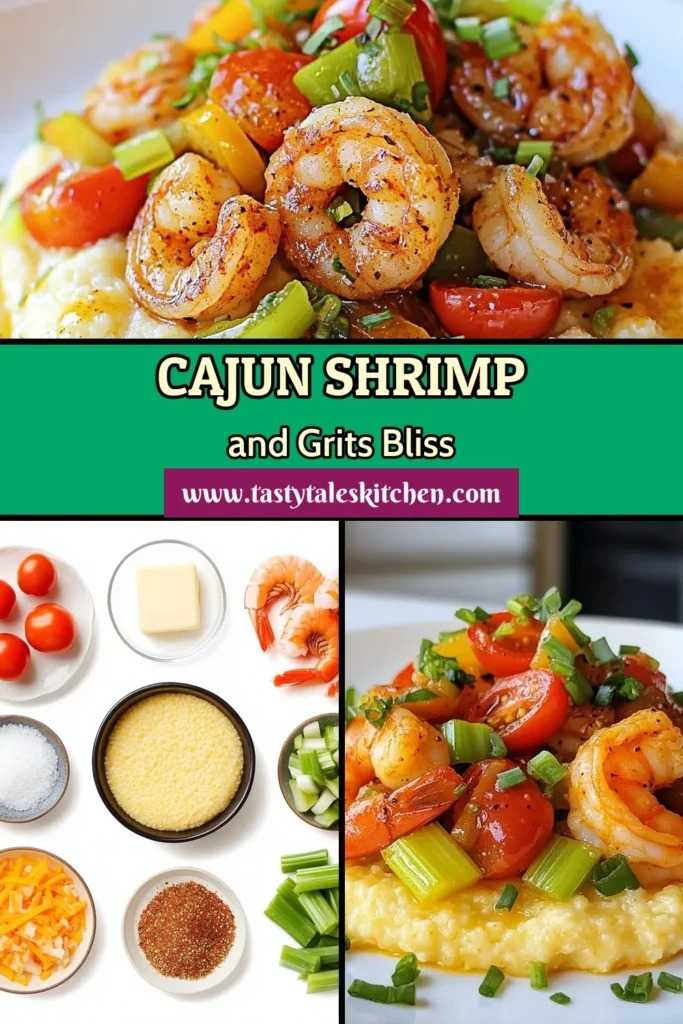 Savor the bold flavors of this Cajun shrimp and grits recipe! Made with creamy stone-ground grits and perfectly seasoned shrimp, it's a must-try for any seafood lover. This dish features a delightful mix of Cajun seasoning and fresh vegetables, making it one of the best shrimp recipes out there. Perfect for a hearty meal, this creamy grits recipe is sure to impress. Save this post for your next dinner inspiration! #CajunShrimp #ShrimpRecipes #CajunSeasoningDishes #CreamyGritsRecipes
