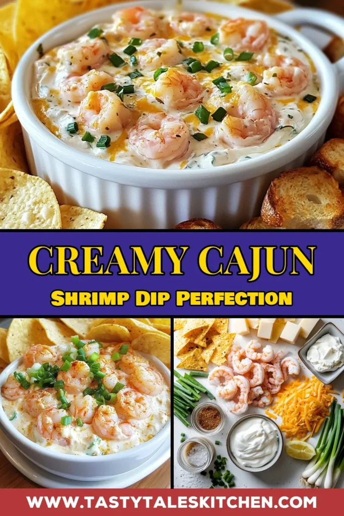 Looking for a crowd-pleasing appetizer? This creamy Cajun shrimp dip recipe is your answer! It's the perfect Cajun dip for parties, combining shrimp and cream cheese for an easy shrimp dip that everyone will love. Serve it with tortilla chips or baguette slices for a delicious shrimp appetizer dip. With just a few ingredients and quick prep, this recipe is a must-try! Save this creamy shrimp dip for your next gathering! #CajunShrimpDip #ShrimpAppetizer #PartyDip #EasyRecipes