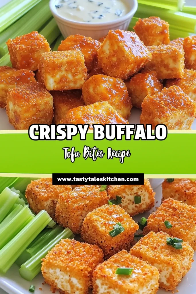 Looking for the perfect snack? Try these Crispy Buffalo Tofu Bites! Enjoy the savory crunch of baked tofu snacks that are bursting with flavor, making them the ideal vegan buffalo wings. This spicy tofu recipe is easy to make and perfect for game day or any gathering. Don’t miss out on these delicious panko tofu bites – save the recipe and wow your friends at your next party! #VeganRecipes #BuffaloTofu #HealthySnacks #TofuBites