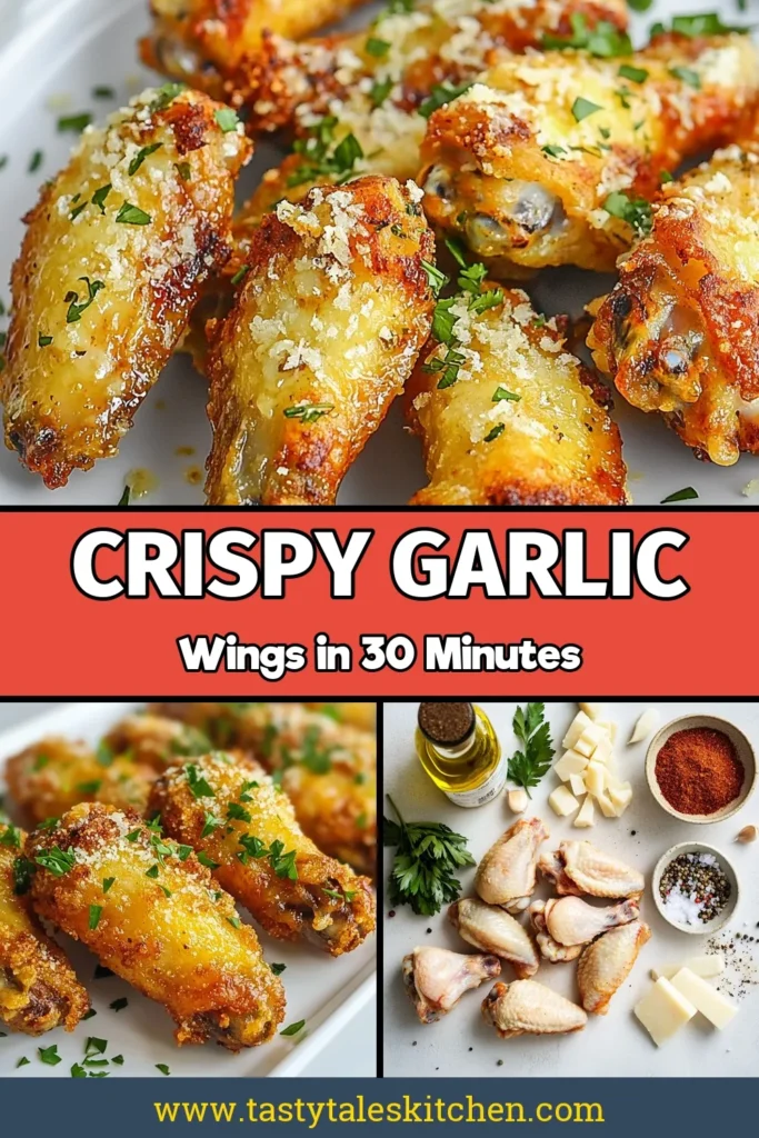 Indulge in crispy air fryer wings with this easy chicken wing recipe featuring delicious garlic parmesan flavors. These garlic parmesan wings are quick to prepare and so satisfying! Coat your juicy wings with mouthwatering seasoning, sprinkle on some grated parmesan cheese, and let the air fryer do the magic. Perfect for game day or any gathering. Try this air fryer chicken recipe today! Save it for later! #AirFryerWings #GarlicParmesanWings #EasyChickenWingRecipe #CrispyAirFryerWings