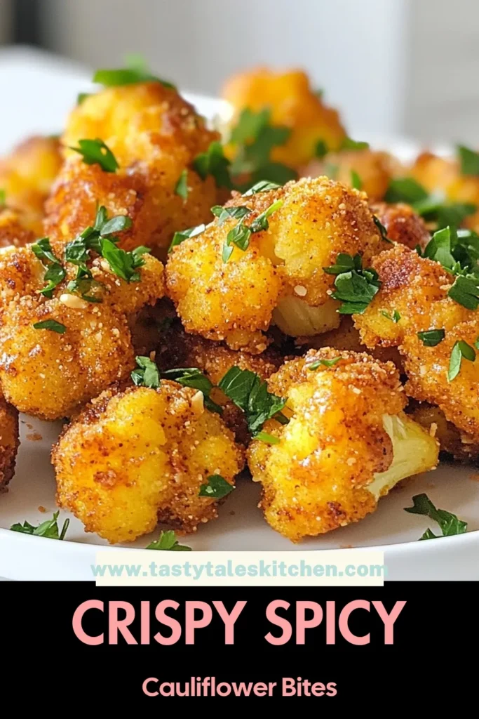 Looking for a tasty and healthy snack? Try these Spicy Cauliflower Bites, a delicious Cajun cauliflower recipe perfect for a vegan cauliflower appetizer! These crispy cauliflower florets are coated in a spicy almond flour blend and baked to perfection. Get your friends hooked on this healthy cauliflower snack that's easy to make and bursting with flavor. Save this recipe now for your next gathering! #SpicyCauliflowerBites #CajunCauliflowerRecipe #VeganSnacks #HealthyAppetizers