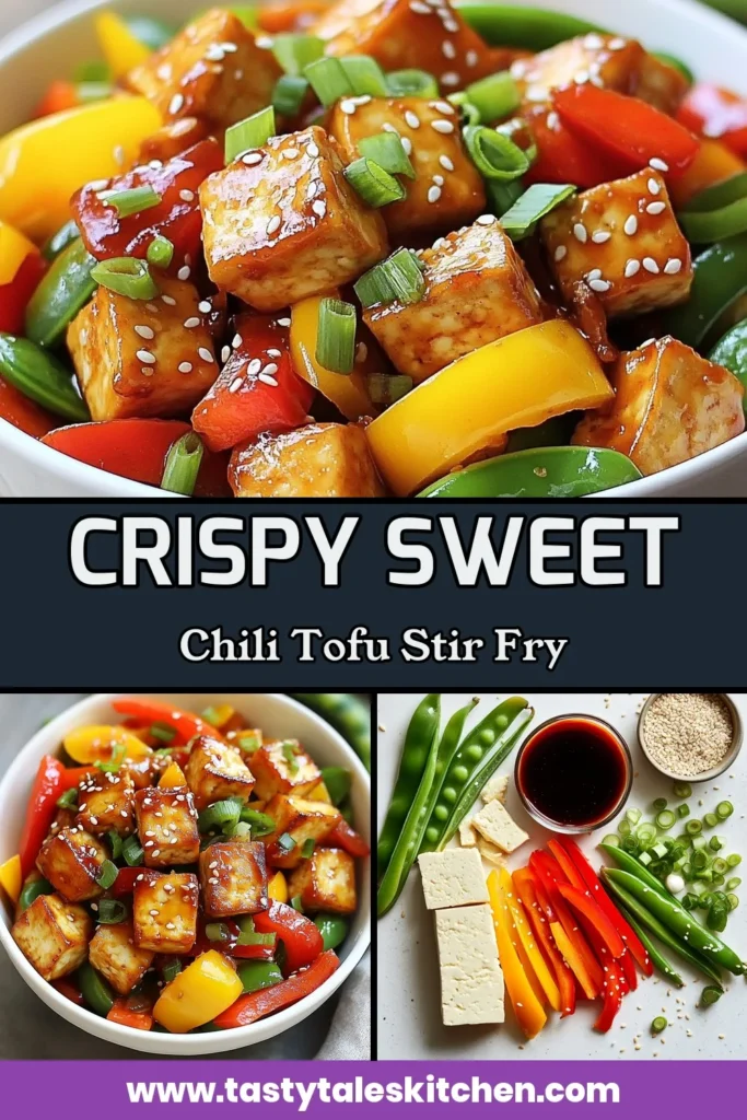 Discover the deliciousness of this Sweet Chili Tofu Stir-Fry! This crispy tofu recipe is not only quick to prepare but also a satisfying vegetarian stir-fry recipe that you won't want to miss. Packed with vibrant veggies, this healthy tofu dish is perfect for busy weeknights. Ready in just 30 minutes, it's ideal for anyone seeking a quick tofu meal. Try it today and impress your taste buds! #TofuRecipe #VegetarianCooking #HealthyMeals #QuickDinnerIdeas