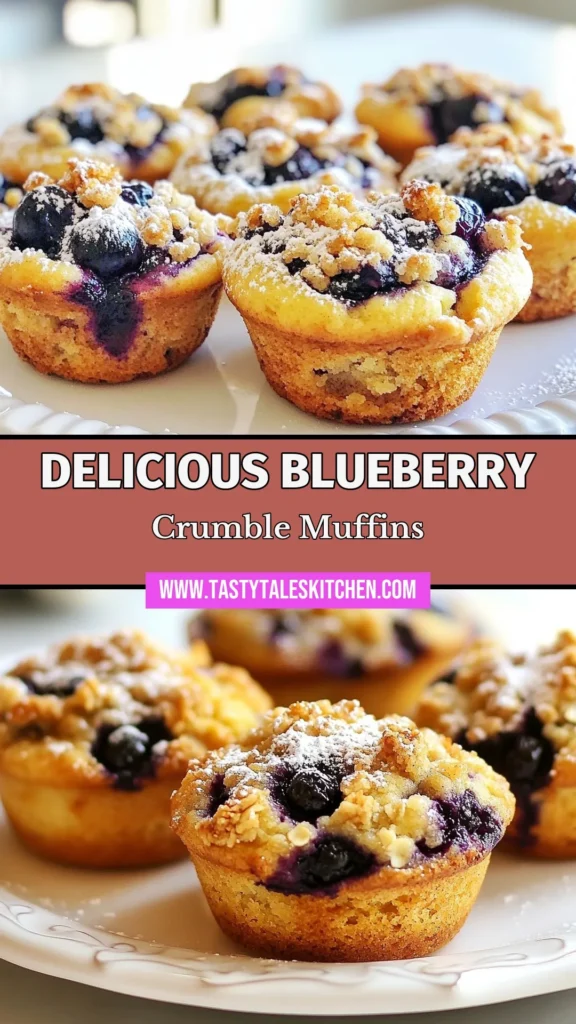 Looking for a delicious and easy muffin recipe? Try these healthy blueberry crumble muffins! Packed with fresh blueberries and topped with a delightful oat crumble, they make the perfect baked blueberry snacks. In just 30 minutes, you can whip up homemade muffins with oats that are perfect for breakfast or a snack. Don&rsquo;t miss out&mdash;click to save this recipe! #BlueberryCrumbleMuffins #HealthyMuffins #EasyMuffinRecipe #BakedSnacks