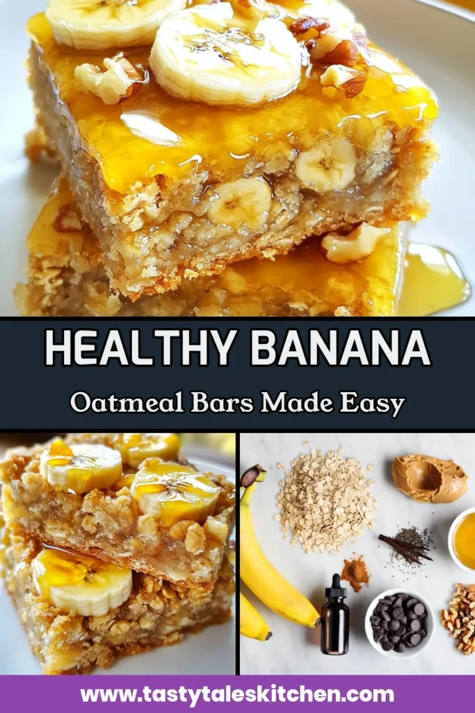 Indulge in these deliciously simple banana oatmeal bars, the perfect healthy snack recipe for any time of the day! Made with ripe bananas and almond butter, these gluten-free bliss bars are a no-bake banana dessert that everyone will love. Packed with wholesome ingredients like rolled oats and optional dark chocolate chips, they’re both nutritious and satisfying. Try this easy recipe today and enjoy a tasty treat! Save this for later! #BananaOatmealBars #HealthySnackRecipes #GlutenFreeBlissBars #NoBakeBananaDessert