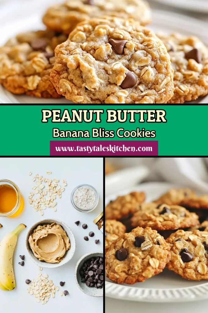Looking for a tasty and healthy treat? Try these Peanut Butter Banana Oat Cookies! Made with simple ingredients, these gluten-free cookies are perfect for snack time or dessert. Enjoy the wholesome goodness of healthy oat cookies along with the creamy texture of peanut butter and sweetness of ripe bananas. Plus, they're an easy cookie recipe that anyone can make. Don't forget to save this vegan cookie idea for later! #PeanutButterBananaCookies #HealthyOatCookies #GlutenFreeCookies #VeganCookieIdeas
