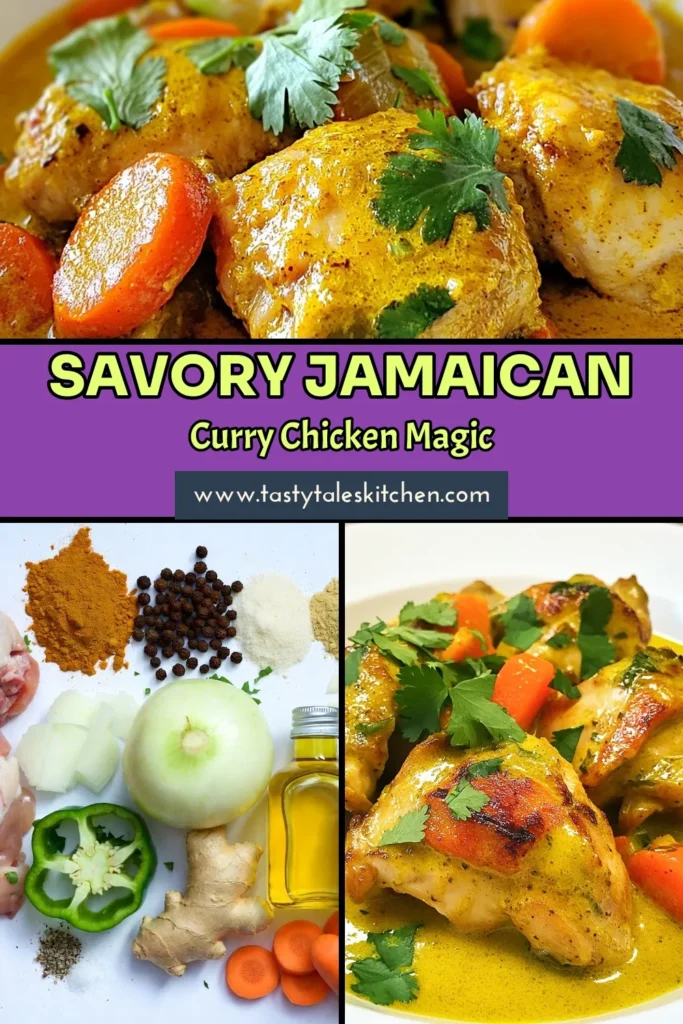Discover the flavors of the Caribbean with this easy Jamaican curry chicken recipe! Packed with vibrant spices and creamy coconut milk, this spicy Jamaican chicken curry will delight your taste buds. Using Jamaican curry powder chicken, you can whip up a delicious meal in no time. Perfect for any occasion, serve it over rice or rice and peas for a complete experience. Save this easy Caribbean chicken recipe for your next dinner! #JamaicanCurryChicken #CaribbeanRecipes #CoconutMilkCurry #EasyChickenRecipes