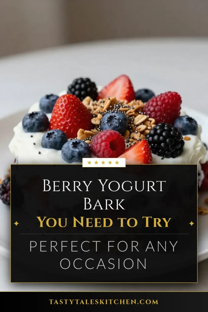 Indulge in a deliciously healthy treat with this Greek Yogurt Berry Bark! This easy berry bark recipe combines creamy Greek yogurt, vibrant berries, and a hint of honey for the perfect healthy frozen dessert. Whether you're looking for a berry yogurt snack or an exciting Greek yogurt recipe, this is a must-try. Freeze it, break it, and enjoy a delightful guilt-free treat today! Save this recipe for later! #GreekYogurtBark #HealthyFrozenDessert #BerryYogurtSnack #EasyBerryBarkRecipe