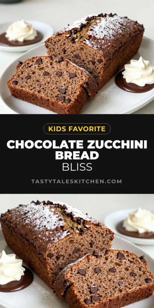 Indulge in this delicious Choco-Zucchini Bread, a perfect blend of health and flavor. This Chocolate Zucchini Bread Recipe is moist, dense, and loaded with chocolate chips, making it a guilt-free treat. Enjoy a slice of this Healthy Chocolate Cake that cleverly incorporates veggies for a nutritious boost. Perfect for breakfast or dessert! Try this easy Zucchini Bread with Chocolate Chips today! Save and share! #ChocoZucchiniBread #HealthyBaking #ZucchiniBread #ChocolateLovers