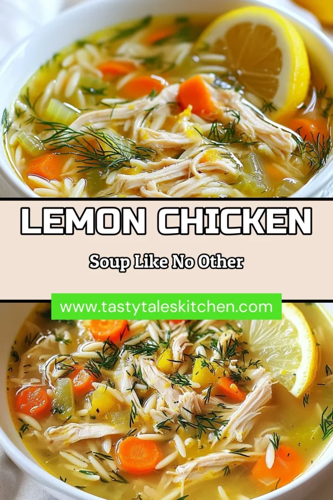 Discover the flavors of Greece with this delicious Greek lemon chicken soup! This traditional Greek soup recipe combines tender chicken and orzo for a healthy chicken soup with lemon that’s both comforting and refreshing. Enjoy a creamy lemon chicken soup that’s perfect for any occasion. Try this easy orzo chicken soup recipe today and savor the taste of homemade goodness. Save this recipe for later! #GreekLemonChickenSoup #OrzoChickenSoup #HealthySoup #CreamyChickenSoup