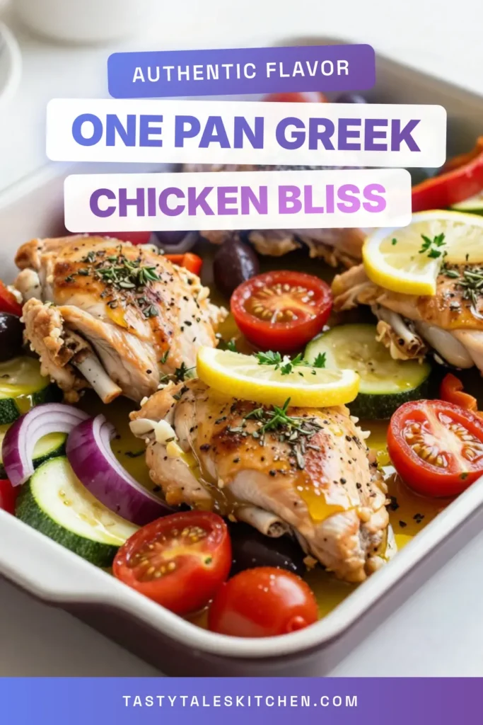 Discover the deliciousness of this easy Greek chicken dinner with our Mediterranean chicken recipe featuring Greek Chicken Sheet Pan Dinner! Packed with flavor and healthy chicken thighs, this one pan Mediterranean meal is perfect for busy weeknights. Roast vibrant veggies alongside juicy chicken for a nutritious and delightful family meal. Save this healthy recipe and impress your loved ones tonight! #MediterraneanChicken #SheetPanDinner #HealthyRecipes #GreekChickenDinner