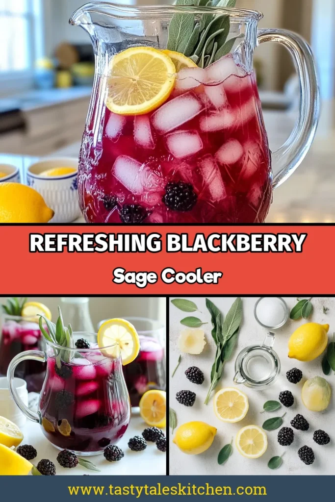 Looking for a refreshing summer drink? Try this delicious Blackberry Sage Lemonade! This homemade blackberry lemonade combines fresh blackberries, herbal sage, and zesty lemons for a unique twist on a classic drink. Perfect for hot days, this refreshing lemonade recipe is a must-try! Beat the heat and impress your friends with this herbal lemonade recipe. Save for your summer drink ideas! #BlackberrySageLemonade #SummerDrinks #HomemadeLemonade #HerbalRecipes