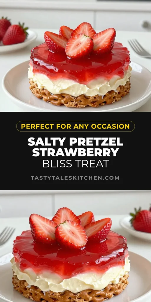 Indulge in this delicious strawberry pretzel dessert, a perfect combination of sweet and salty! This easy dessert with strawberries features a creamy layer of cream cheese strawberry delight topped with fruity Jell-O strawberry pretzel salad. Great for gatherings, it's sure to impress! Follow the simple steps and enjoy a refreshing treat that everyone will love. Save this sweet and salty dessert recipe for your next get-together! #StrawberryPretzelSalad #DessertRecipes #SweetAndSalty #EasyDessert