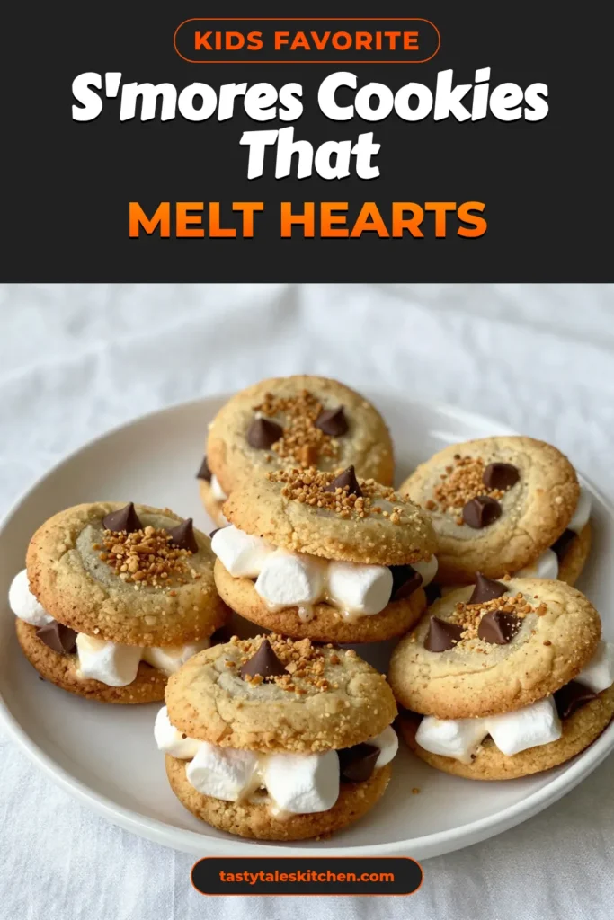 Indulge in the rich flavors of our S'mores stuffed cookies recipe that pairs classic chocolate chip cookie goodness with gooey marshmallows and crunchy graham crackers. This easy cookie recipe is perfect for any occasion and will satisfy your sweet cravings. Delight your family and friends with these marshmallow-filled cookies that deliver a campfire treat in every bite. Save this graham cracker dessert for your next baking adventure! #Cookies #S'mores #DessertRecipes #BakingInspiration