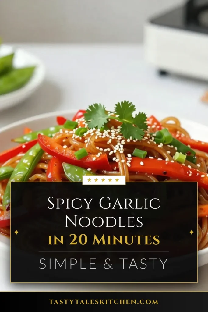 Savor the deliciousness of this easy vegan noodle recipe with our Chili Garlic Noodles! This quick Asian vegetable stir-fry combines rice noodles, vibrant veggies, and a spicy garlic sauce for a perfect weeknight meal. In just 20 minutes, you’ll enjoy a flavorful and satisfying dish. Try this spicy garlic noodle dish today and elevate your dinner experience! Save this recipe for later. #ChiliGarlicNoodles #VeganRecipe #NoodleStirFry #QuickDinnerIdeas