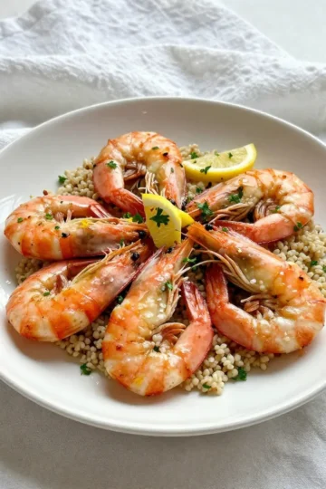 - 1 pound large shrimp, peeled and deveined - 4 cloves garlic, minced - 3 tablespoons extra-virgin olive oil - Zest and juice of 2 lemons - 1 teaspoon smoked paprika - 1 teaspoon red pepper flakes - Sea salt and black pepper - Fresh parsley for garnish The first key to this recipe is the shrimp. Large, peeled, and deveined shrimp work best. They soak up the flavor well and cook quickly. Garlic is next. I use four cloves because it gives a strong, tasty punch. The olive oil adds richness and helps the seasoning stick. Lemon is a must. The zest and juice brighten the dish and add freshness. Smoked paprika brings a warm, smoky flavor. Red pepper flakes add heat, so adjust them to your taste. Don&rsquo;t forget sea salt and black pepper for seasoning. Finally, fresh parsley adds color and a hint of earthiness. - Calories per serving: About 220 - Breakdown of macronutrients: - Protein: 24g - Fat: 12g - Carbohydrates: 3g Each serving provides a good balance of protein and healthy fats, making this dish a great choice for a light meal. - Alternative oils: You can use avocado oil or grapeseed oil instead of olive oil. - Different types of shrimp: Feel free to use smaller shrimp or even shrimp with the shell on for added flavor. - Citrus variations: For a twist, try using lime or orange juice instead of lemon juice. These substitutions let you play with flavors while keeping the dish delicious and fun! {{ingredient_image_2}} Preheating your oven to 400&deg;F (200&deg;C) is key. This temperature ensures even cooking. If the oven is not hot enough, the shrimp will not roast well. They may turn rubbery or mushy. Always start with a preheated oven for the best results. In a large mixing bowl, combine the following: - 4 cloves garlic, minced - 3 tablespoons extra-virgin olive oil - Zest and juice of 2 lemons - 1 teaspoon smoked paprika - 1 teaspoon red pepper flakes - Sea salt and freshly cracked black pepper Whisk these ingredients until well mixed. This marinade adds a ton of flavor. The garlic and lemon blend perfectly, creating a zesty mix. The smoked paprika enhances the taste with depth. Next, add the shrimp to the bowl. Ensure that each shrimp is fully coated in the marinade. Let them sit for about 15 minutes at room temperature. This time allows the flavors to soak in. If you have more time, you can marinate longer. Just don&rsquo;t go overboard; too long can make the shrimp mushy. Line a baking sheet with parchment paper. Spread the marinated shrimp in a single layer. This gives them enough space to cook evenly. Place the baking sheet in the preheated oven. Roast the shrimp for 8-10 minutes. Keep an eye on them. The shrimp are done when they are pink and opaque. Overcooking can make them tough. To check for doneness, cut one in half. If it is still translucent, give it a bit more time. Once cooked, take them out and sprinkle with fresh parsley. This adds a nice touch and extra flavor. Enjoy your meal! To know when shrimp are done, watch for color change. They should look pink and opaque. This usually takes about 8-10 minutes at 400&deg;F. If overcooked, shrimp become tough. To avoid this, check them a minute early. You want them just cooked, not chewy. Add herbs and spices for more flavor. Fresh herbs like parsley or basil brighten the dish. Use smoked paprika for a deeper taste. Fresh ingredients usually taste better than dried ones. However, if dried is all you have, it still works. Pair your shrimp with sides like rice or quinoa. Both soak up flavors well. For a pop, serve on a colorful plate. Drizzle extra lemon juice over the shrimp for brightness. Garnish with lemon wedges and parsley to make the dish look fresh and inviting. Pro Tips Perfect Shrimp Size: Use large shrimp for this recipe, as they hold up better during roasting and have a satisfying texture. Marinating Time: Allow the shrimp to marinate at room temperature for no more than 15 minutes to prevent them from becoming overly salty. Watch the Cook Time: Shrimp cook quickly; keep an eye on them to ensure they don&rsquo;t overcook and turn rubbery. Serving Suggestions: Pair the shrimp with a side of crusty bread or a fresh salad to complement the zesty flavors. {{image_4}} To spice things up, add more red pepper flakes. Start with the 1 teaspoon from the recipe. If you like heat, sprinkle in more. Taste the mix before you add the shrimp. Adjust to your heat level. This gives you control over the flavor. A little spice adds excitement to every bite. For summer fun, use skewers. Thread the marinated shrimp onto wooden or metal skewers. This makes grilling easier and adds a nice char. Grill them for about 2-3 minutes on each side. Keep an eye on them, as they cook fast. Serve these skewers at parties for a tasty treat. Roasting veggies with shrimp adds color and flavor. Try bell peppers, zucchini, or asparagus. They pair well with the lemon garlic taste. Cut the veggies into similar sizes as the shrimp. Toss them in the same marinade. Spread them on the baking sheet with the shrimp. This creates a complete meal on one tray. To keep your lemon garlic roasted shrimp fresh, place them in an airtight container. Make sure the shrimp cool down completely before sealing. This helps prevent sogginess. Store the container in the fridge. It&rsquo;s best to eat leftovers within two days for optimal taste. To reheat shrimp, use a skillet over low heat. Add a splash of olive oil to prevent sticking. Heat gently, stirring often. This method keeps shrimp from getting rubbery. You can also use the microwave. Place shrimp on a plate, cover, and heat in short bursts. Check every 30 seconds to avoid overcooking. If you want to save shrimp for later, freezing is a great option. First, let shrimp cool completely. Then, place them in a freezer-safe bag. Remove as much air as possible before sealing. Label the bag with the date. You can freeze shrimp for up to three months. When ready to use, thaw in the fridge overnight. This keeps them juicy and tasty. It takes about 8 to 10 minutes to cook shrimp in the oven. The best way to tell if they are done is by checking their color. Cooked shrimp turn pink and opaque. Make sure not to overcook them; otherwise, they will become tough. Keep an eye on them while they roast. Yes, you can use frozen shrimp for this recipe. Frozen shrimp are often easier to find and can be more affordable. Just remember to thaw them first. You can thaw shrimp in cold water for 15 to 20 minutes. The downside is that frozen shrimp may have less flavor. Fresh shrimp often taste better, but frozen shrimp work well too. Lemon garlic roasted shrimp pairs nicely with many sides. Here are some ideas: - Fluffy quinoa - Fragrant rice - Steamed broccoli - Roasted asparagus - Mixed green salad These sides enhance the meal and add color to your plate. Enjoy experimenting to find your favorite pairings! This blog post explored how to prepare delicious lemon garlic roasted shrimp. You learned about the key ingredients, cooking methods, and helpful tips to achieve perfect results. I also shared some tasty variations and storage options for leftovers. This dish is simple yet packed with flavor, making it a great choice for any meal. Enjoy your cooking journey, and don't hesitate to experiment with different ingredients. You can create your own shrimp masterpiece!