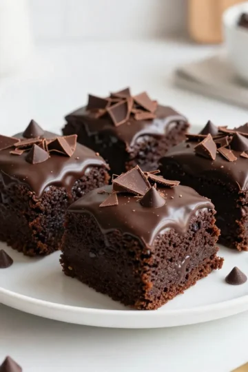 To make a rich and tasty Triple Chocolate Fudge Cake, you need the following ingredients: - 1 cup all-purpose flour - 1 cup granulated sugar - &frac12; cup unsweetened cocoa powder - 1 teaspoon baking powder - &frac12; teaspoon baking soda - &frac12; teaspoon salt - &frac12; cup unsalted butter, melted - 2 large eggs - 1 teaspoon vanilla extract - &frac12; cup buttermilk - 1 cup semi-sweet chocolate chips - 1 cup dark chocolate chunks - &frac14; cup milk chocolate shavings (for garnish) Each item plays a key role in making the cake moist and fudgy. The flour gives structure. Sugar adds sweetness. Cocoa powder brings deep chocolate flavor. Baking powder and soda help the cake rise. Salt enhances all the flavors. Melted butter makes the cake rich. Eggs bind everything together and add moisture. Vanilla extract adds warmth. Buttermilk makes the cake tender and adds a slight tang. The semi-sweet chocolate chips and dark chocolate chunks make every bite a chocolate dream. Finally, the milk chocolate shavings on top are a sweet touch that looks beautiful. Using high-quality chocolate will make a big difference. Fresh ingredients also improve the taste. Always measure carefully for the best results. Enjoy the process; baking is a joy! {{ingredient_image_2}} - Preheat your oven to 350&deg;F (175&deg;C). - Grease and flour a 9-inch round cake pan or line it with parchment paper. - In a large bowl, whisk together: - 1 cup all-purpose flour - 1 cup granulated sugar - &frac12; cup unsweetened cocoa powder - 1 teaspoon baking powder - &frac12; teaspoon baking soda - &frac12; teaspoon salt - Ensure the dry ingredients mix well for a smooth cake. - In another bowl, mix: - &frac12; cup unsalted butter, melted - 2 large eggs - 1 teaspoon vanilla extract - &frac12; cup buttermilk - Blend these wet ingredients until smooth and creamy. - Pour the wet mixture into the dry ingredients. - Stir gently until just combined. It's okay if the batter has a few lumps. - Carefully fold in: - 1 cup semi-sweet chocolate chips - 1 cup dark chocolate chunks - Make sure the chocolate pieces spread evenly throughout the batter. - Transfer the batter to the prepared pan and smooth the top. - Bake in the preheated oven for 30-35 minutes. - Check for doneness by inserting a toothpick in the center. It should come out clean or with a few moist crumbs. - Remove the cake from the oven and let it cool in the pan for about 10 minutes. - Carefully transfer the cake to a wire rack to cool completely. - Once cooled, sprinkle the top with &frac14; cup milk chocolate shavings for decoration. - Serve slices on their own, or add whipped cream or ice cream for a special treat. How to check for doneness To check if your cake is done, insert a toothpick into the center. If it comes out clean or with a few crumbs, your cake is ready. If it has wet batter, bake for a few more minutes. This helps you avoid an undercooked center. Ensuring even baking To ensure even baking, make sure your oven is preheated. Place the cake pan in the center of the oven. Use an oven thermometer if you have one. This keeps the heat steady and helps the cake rise evenly. Best practices for storing leftover cake Store leftover cake in an airtight container. You can also wrap it in plastic wrap. This keeps it fresh for several days. If you plan to keep it longer, consider freezing it. How to keep the cake moist To keep the cake moist, place a slice of bread in the container. The bread will absorb moisture, keeping the cake soft. You can also brush the cake with a little syrup before storage. Pairing with whipped cream or ice cream Serve slices with whipped cream or ice cream for a treat. The creaminess balances the rich chocolate. You can also sprinkle some chocolate shavings on top for extra flair. Ideal occasions for serving This cake is great for birthdays, parties, or any special event. Its rich flavor makes it a crowd-pleaser. You can also serve it at a cozy dinner with friends, making any night special. Pro Tips Use Room Temperature Ingredients: Allow your eggs and buttermilk to come to room temperature before mixing to help create a smoother batter and a more even bake. Don't Overmix the Batter: Mix until just combined to keep the cake light and fudgy. Overmixing can lead to a denser texture. Check for Doneness: Use a toothpick to check the center of the cake; it should come out clean or with a few moist crumbs, not wet batter. Storing the Cake: Keep any leftover cake in an airtight container at room temperature for up to 3 days or in the refrigerator for up to a week. {{image_4}} You can change up the chocolate in this cake. Use white chocolate for a sweet twist. Melted white chocolate adds a creamy layer that pairs well with dark flavors. You can also mix in different types of chocolate. Try using milk chocolate chunks for a sweeter bite. Each chocolate type brings a unique taste, making your cake even more special. Want to take it up a notch? Add a splash of coffee or mint extract. Coffee boosts the chocolate flavor and adds depth. Just a teaspoon can make a big difference. If you prefer a minty kick, add mint extract. It pairs well with chocolate and gives a fresh vibe. You can also stir in nuts or fruit. Chopped walnuts or pecans add crunch. Ripe cherries or raspberries bring a fruity burst. These additions make each slice unique. You can adjust the cake size based on your needs. For round pans, follow the recipe as is. If you use square pans, bake for the same time. The shape does not change the taste. Want to make mini cakes or cupcakes? Just pour the batter into smaller cups. Bake for about 15-20 minutes. Check for doneness with a toothpick. This way, everyone can enjoy their own little cake! Can I use cocoa powder instead of chocolate? Yes, you can use cocoa powder. It adds a rich chocolate flavor. However, you will miss some of the texture and richness found in real chocolate. For the best taste, use both cocoa powder and chocolate. What substitutes can be used for buttermilk? You can make homemade buttermilk. Mix one cup of milk with one tablespoon of lemon juice or vinegar. Let it sit for five minutes. This will give you a similar tangy taste and acidity. Why is my cake too dense? A dense cake may be due to overmixing the batter. Mixing too much causes the gluten in the flour to develop. This results in a heavy texture. Always mix gently until just combined to keep it light and fluffy. How can I fix an overbaked cake? If your cake is overbaked, it might dry out. You can brush it with a simple syrup made of sugar and water. This adds moisture back into the cake. Cover it with frosting or whipped cream to help, too. How long does the cake last? Triple chocolate fudge cake lasts about three to four days at room temperature. Store it in an airtight container to keep it fresh. If you want to keep it longer, refrigerate it for about a week. Can I freeze this cake? Yes, you can freeze this cake. Wrap it tightly in plastic wrap, then place it in an airtight container. It can last for up to three months in the freezer. Thaw it in the fridge before serving for the best taste. Each slice of this Triple Chocolate Fudge Cake has about 350 calories. This number can change based on portion size and toppings. - Fat: Around 20 grams - Protein: About 5 grams - Carbohydrates: Roughly 40 grams This cake is rich in fat due to the butter and chocolate, making it a treat. The protein comes mainly from the eggs and buttermilk. The carbs mainly come from sugar and flour. - Gluten-free options: You can use a gluten-free flour blend instead of all-purpose flour. This will help make the cake gluten-free without losing taste. - Vegan alternatives for ingredients: Swap the eggs for flaxseed meal mixed with water. Use coconut oil instead of butter. Choose almond milk with vinegar for buttermilk. These changes will keep the cake delicious and vegan. In this blog post, we discussed the ingredients and steps to make a Triple Chocolate Fudge Cake. We covered baking tips, storage methods, and serving ideas to enhance your cake experience. Remember, using high-quality chocolate makes a big difference. Feel free to try different flavors or cake sizes to find your favorite. With the right techniques and a bit of creativity, you can bake the perfect cake every time. Enjoy your baking journey!